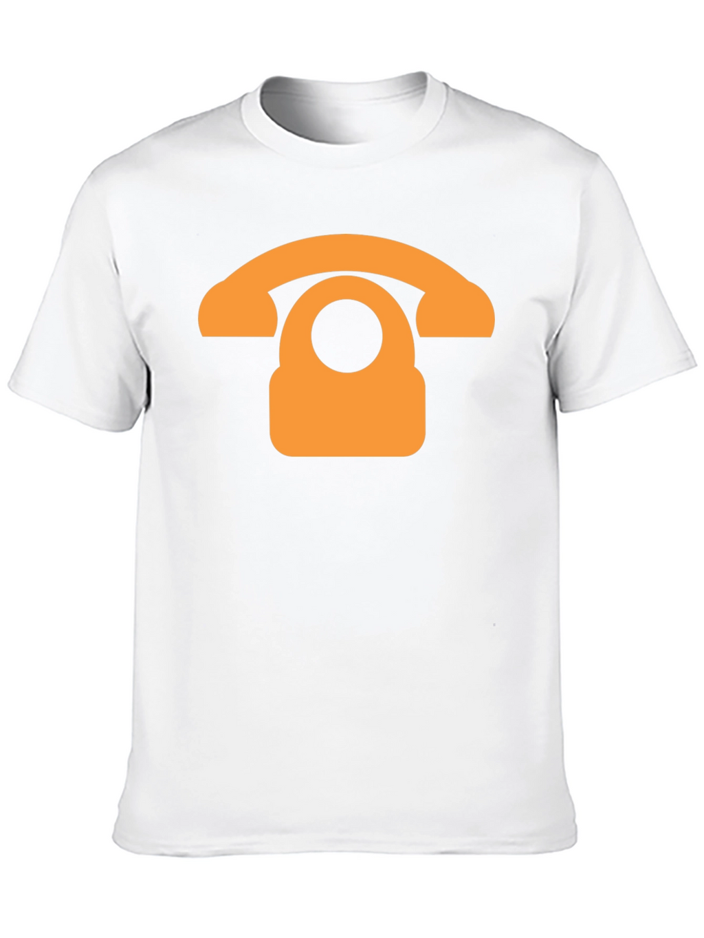 Retro Phone Graphic T-Shirt - Black Cotton Blend