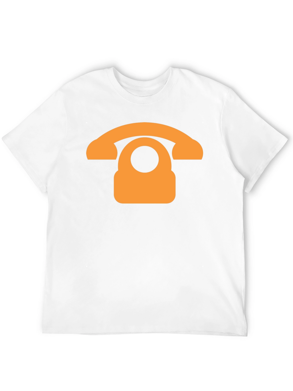 Retro Phone Graphic T-Shirt - Black Cotton Blend