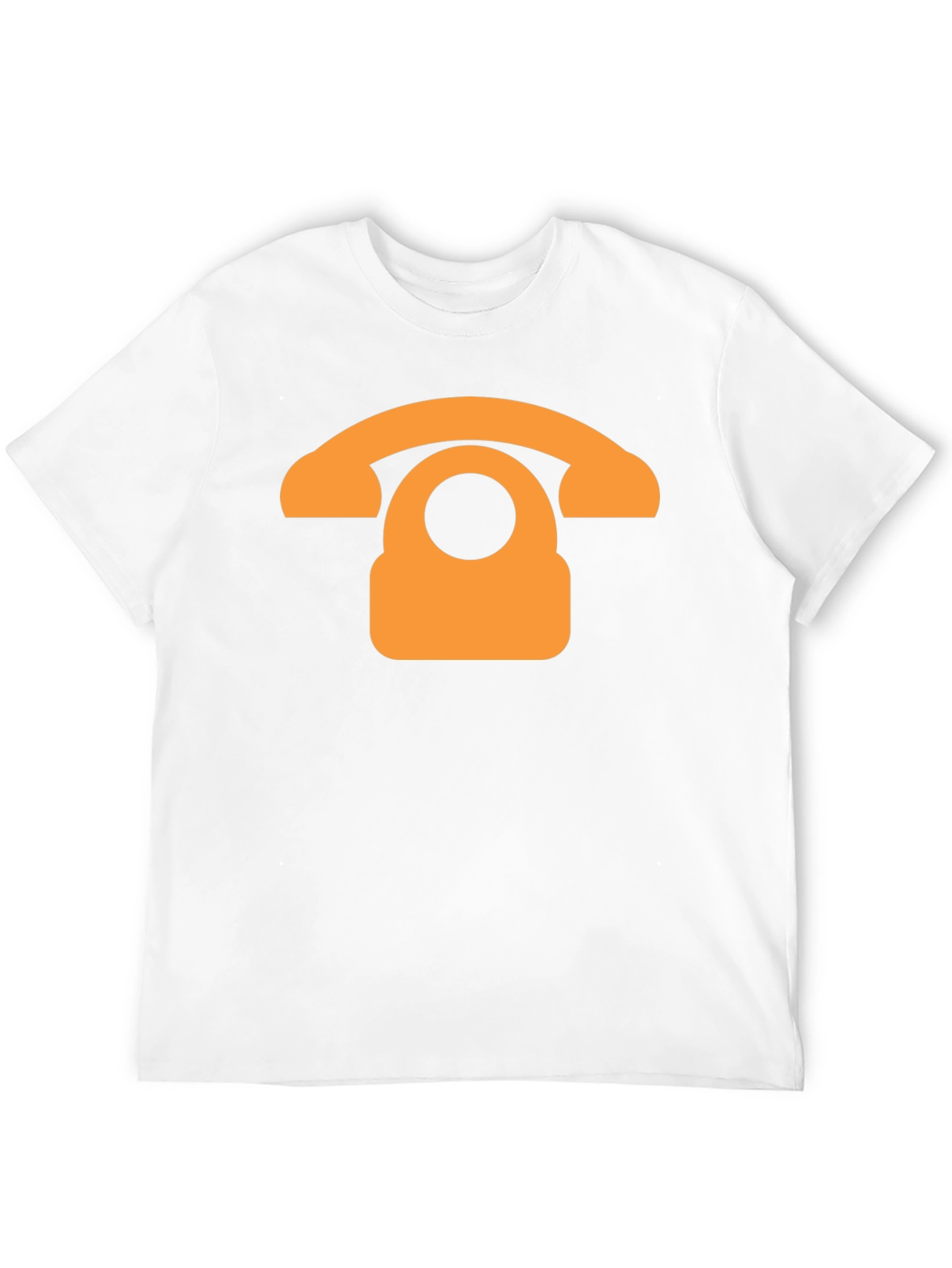 Retro Phone Graphic T-Shirt - Black Cotton Blend