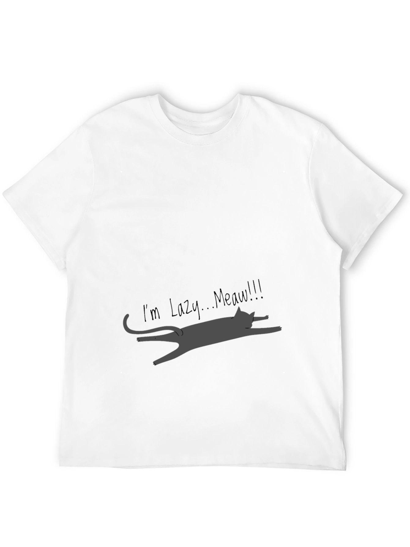 Lazy Cat Graphic Tee - Soft Cotton Blend Unisex Fit
