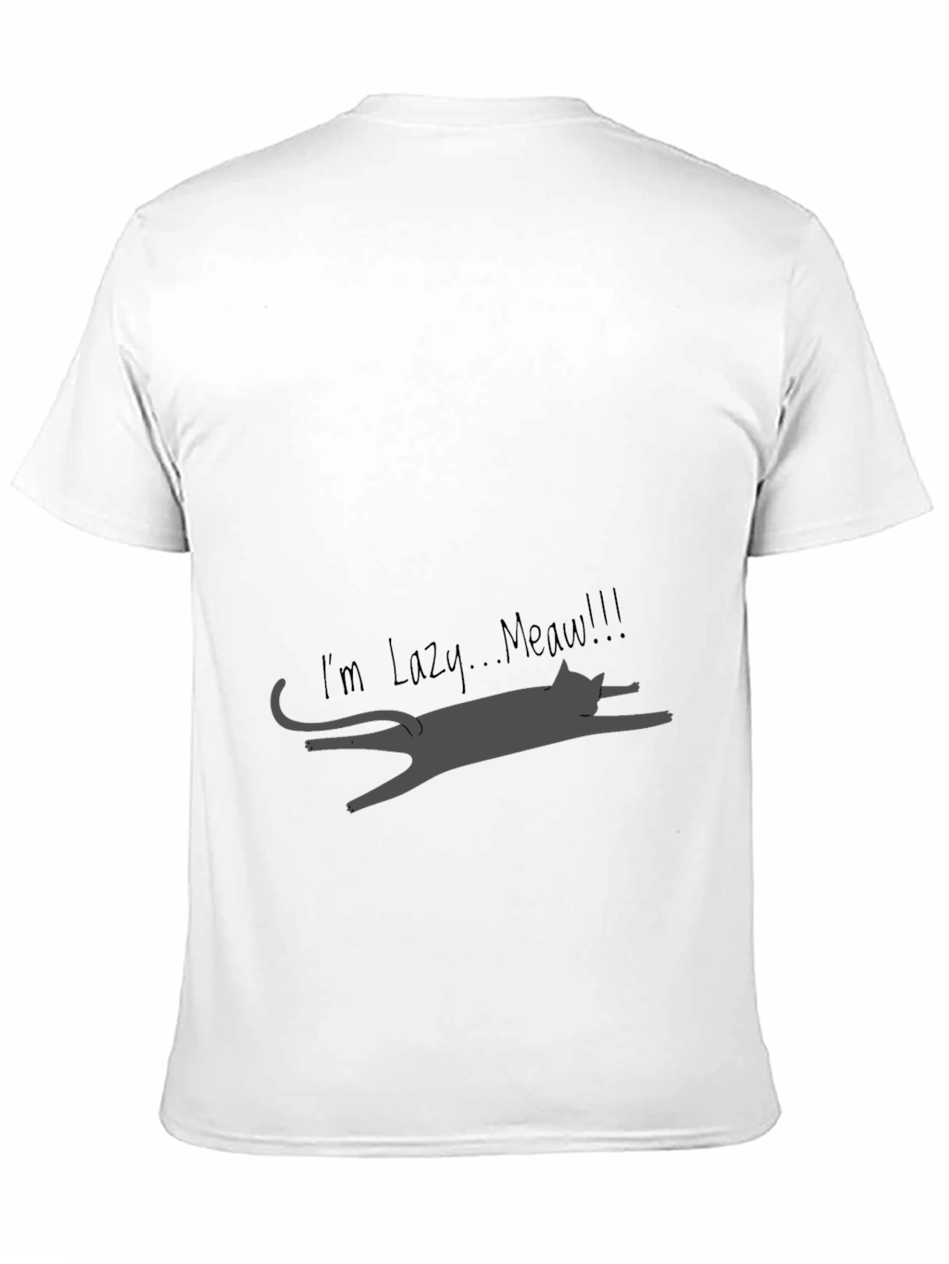 Lazy Cat Graphic Tee - Soft Cotton Blend Unisex Fit