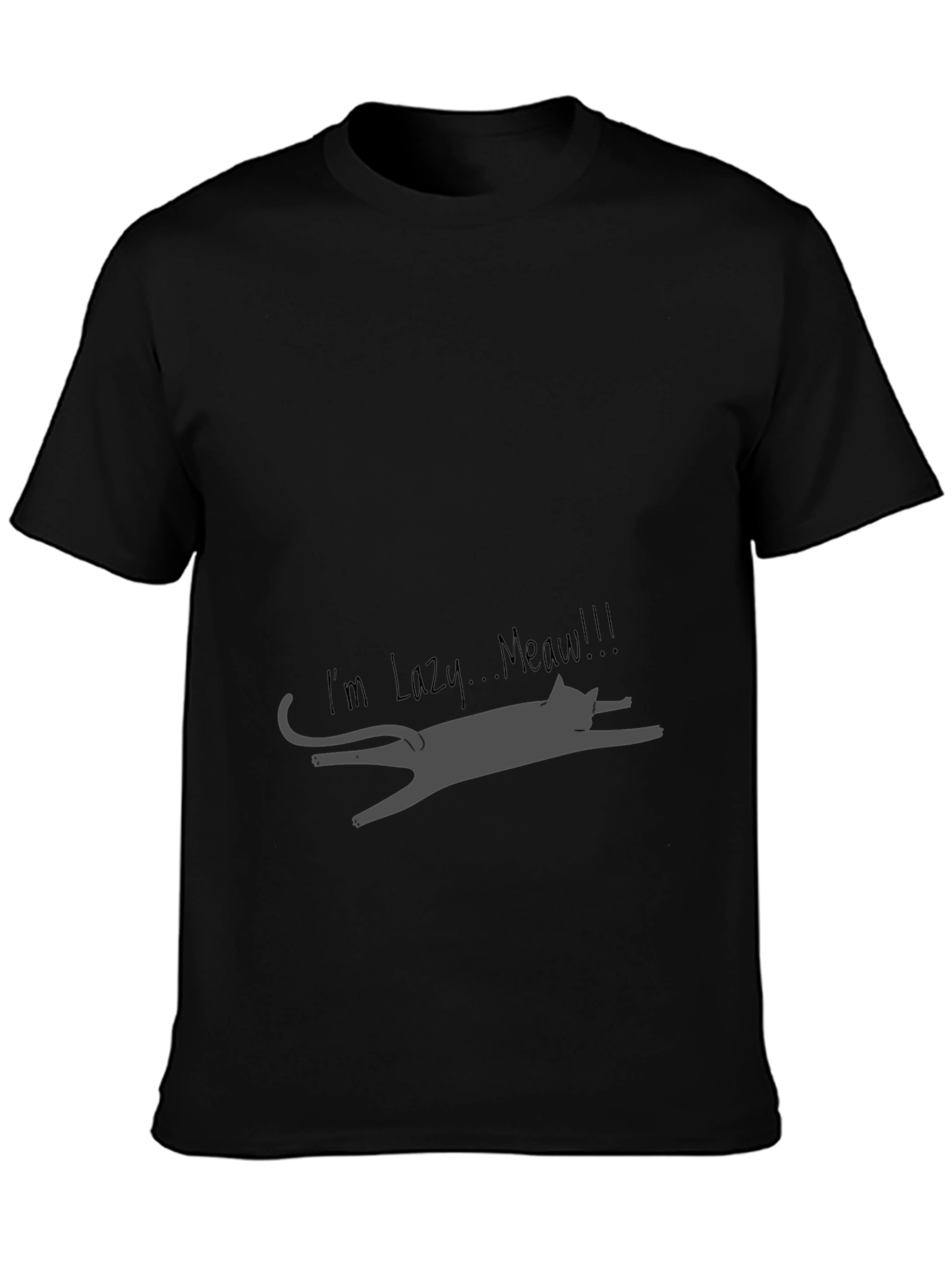 Lazy Cat Graphic Tee - Soft Cotton Blend Unisex Fit