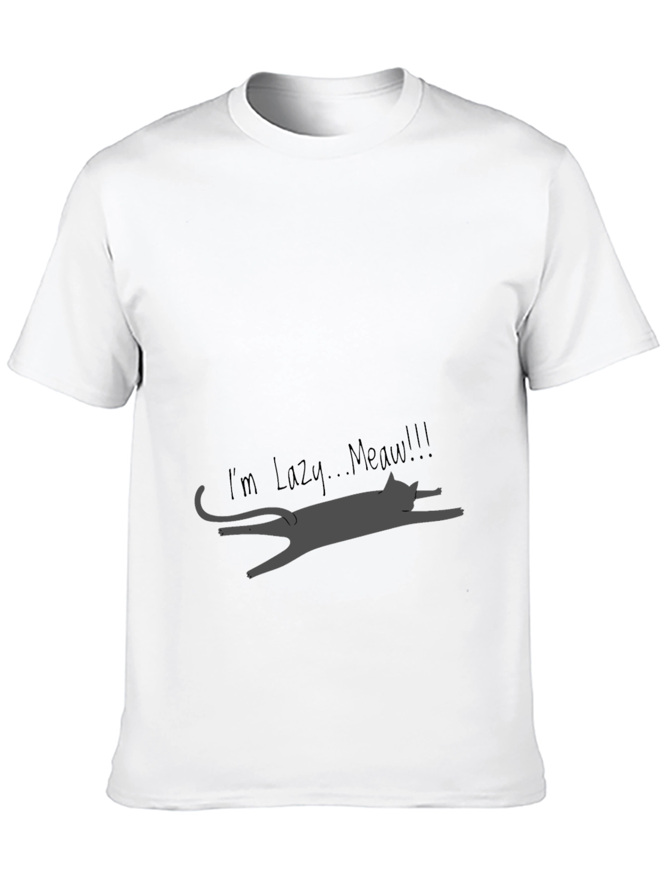 Lazy Cat Graphic Tee - Soft Cotton Blend Unisex Fit