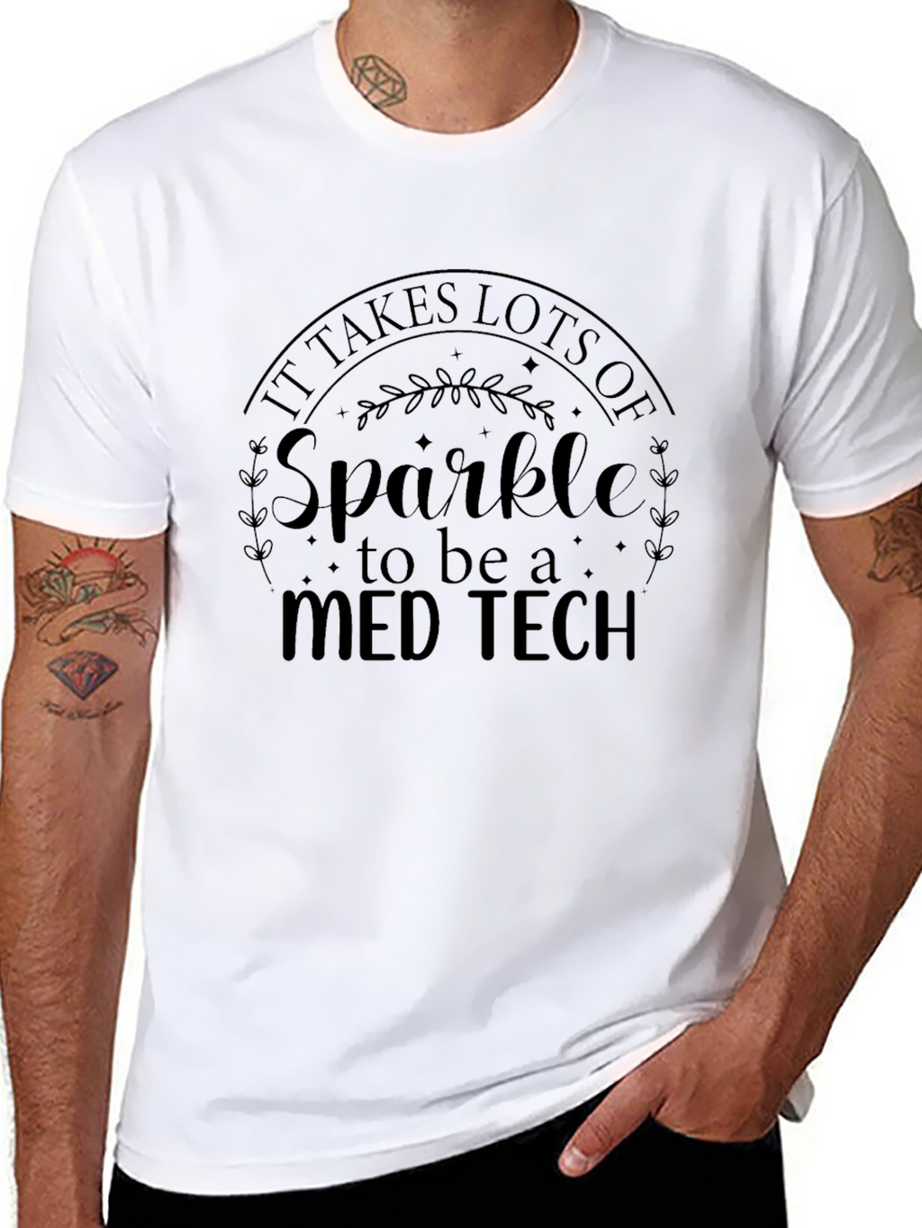 Sparkle Med Tech Black T-Shirt
