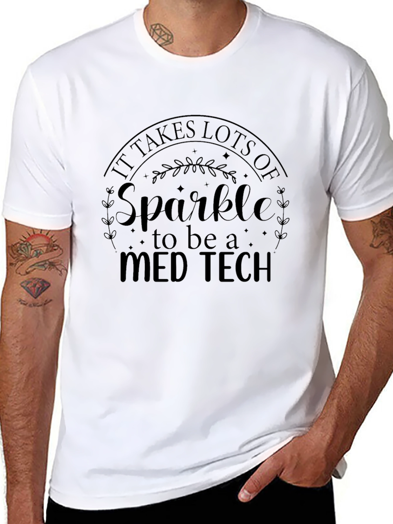 Sparkle Med Tech Black T-Shirt