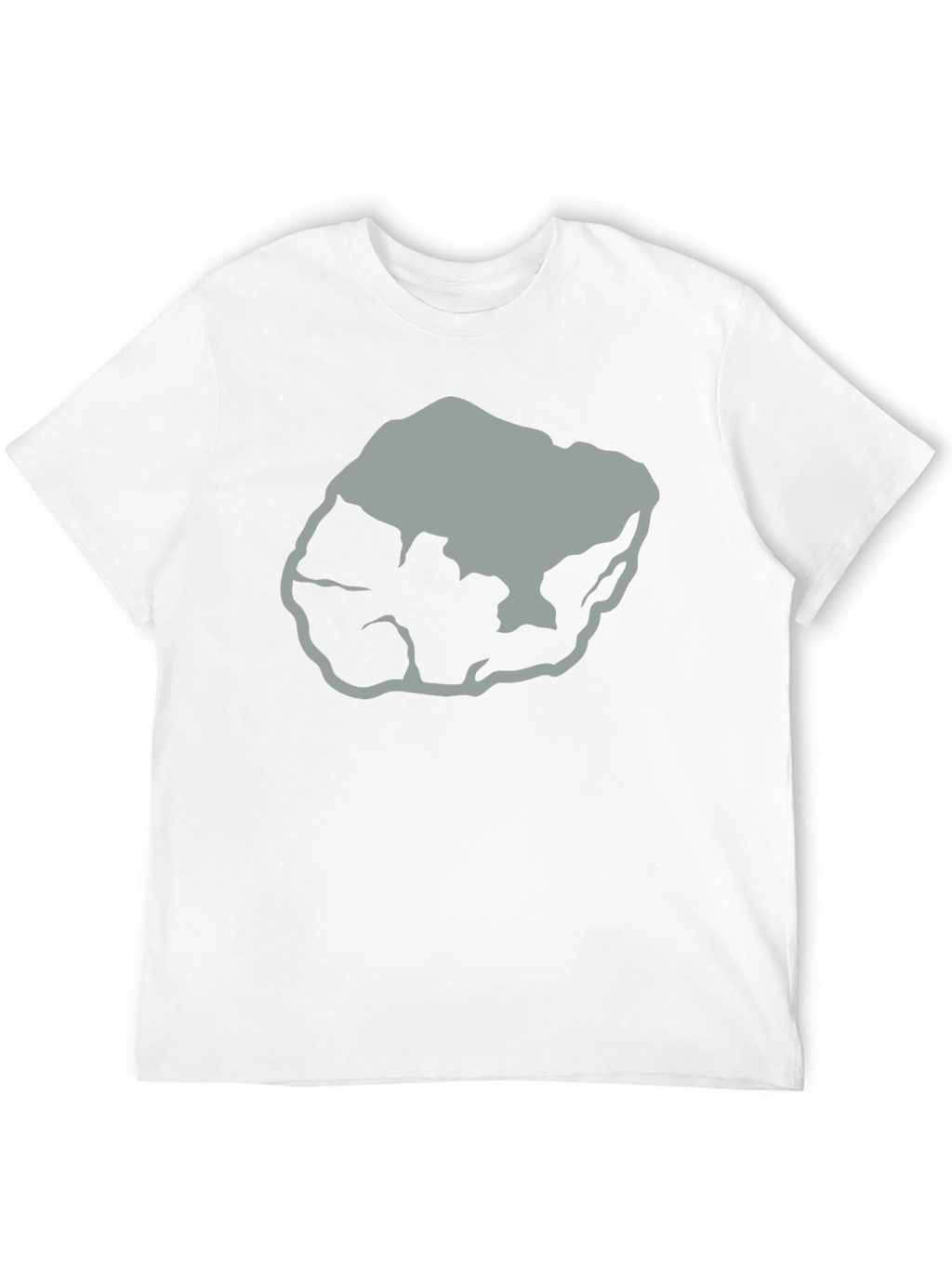 Abstract Rock Graphic Tee - Black Cotton T-Shirt