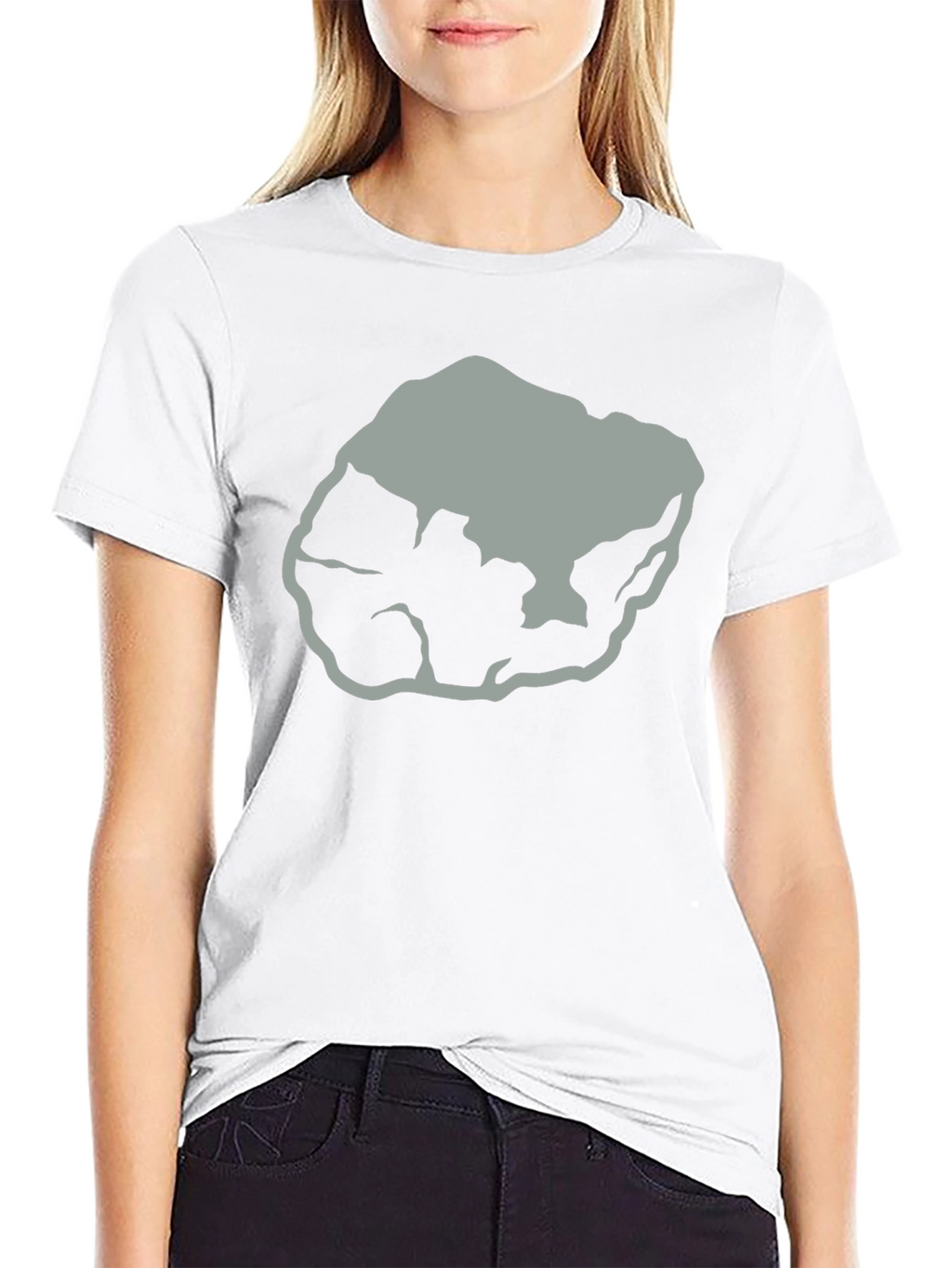 Abstract Rock Graphic Tee - Black Cotton T-Shirt