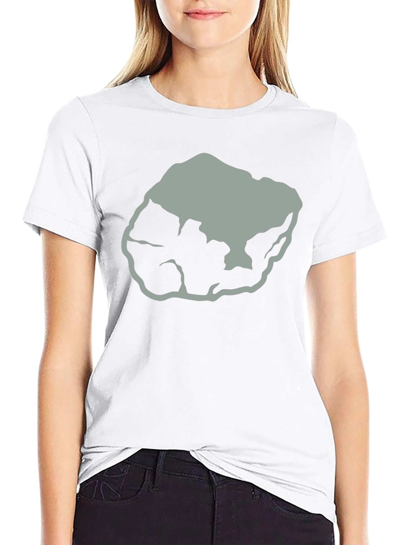 Abstract Rock Graphic Tee - Black Cotton T-Shirt