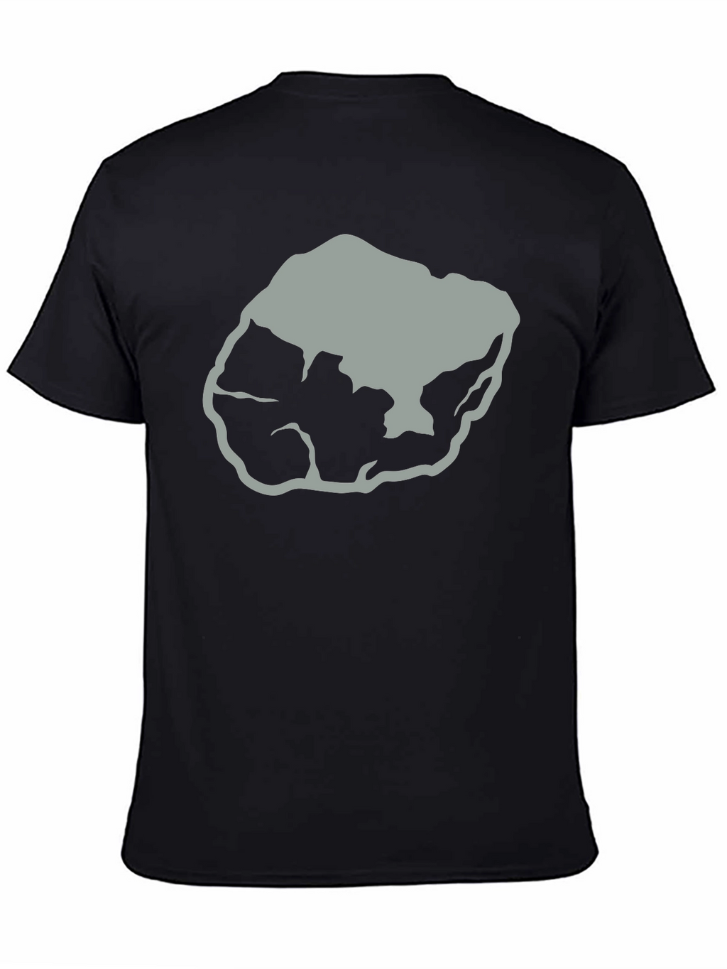 Abstract Rock Graphic Tee - Black Cotton T-Shirt