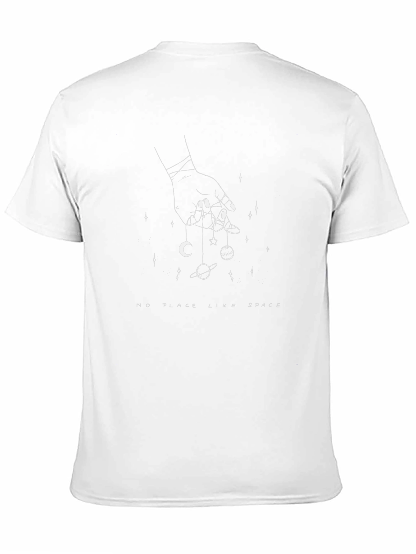 Cosmic Hand Graphic Tee - Black Cotton T-Shirt