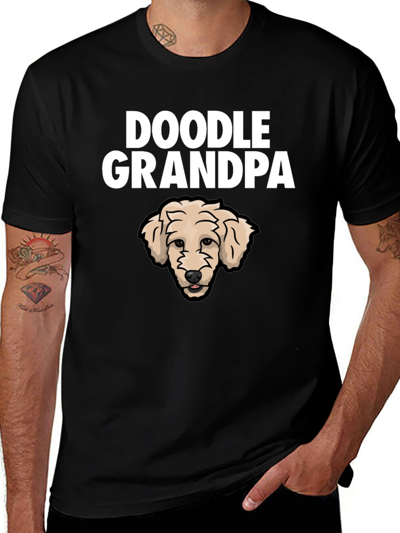 Doodle Grandpa Graphic T-Shirt - Perfect Dog Lover Gift