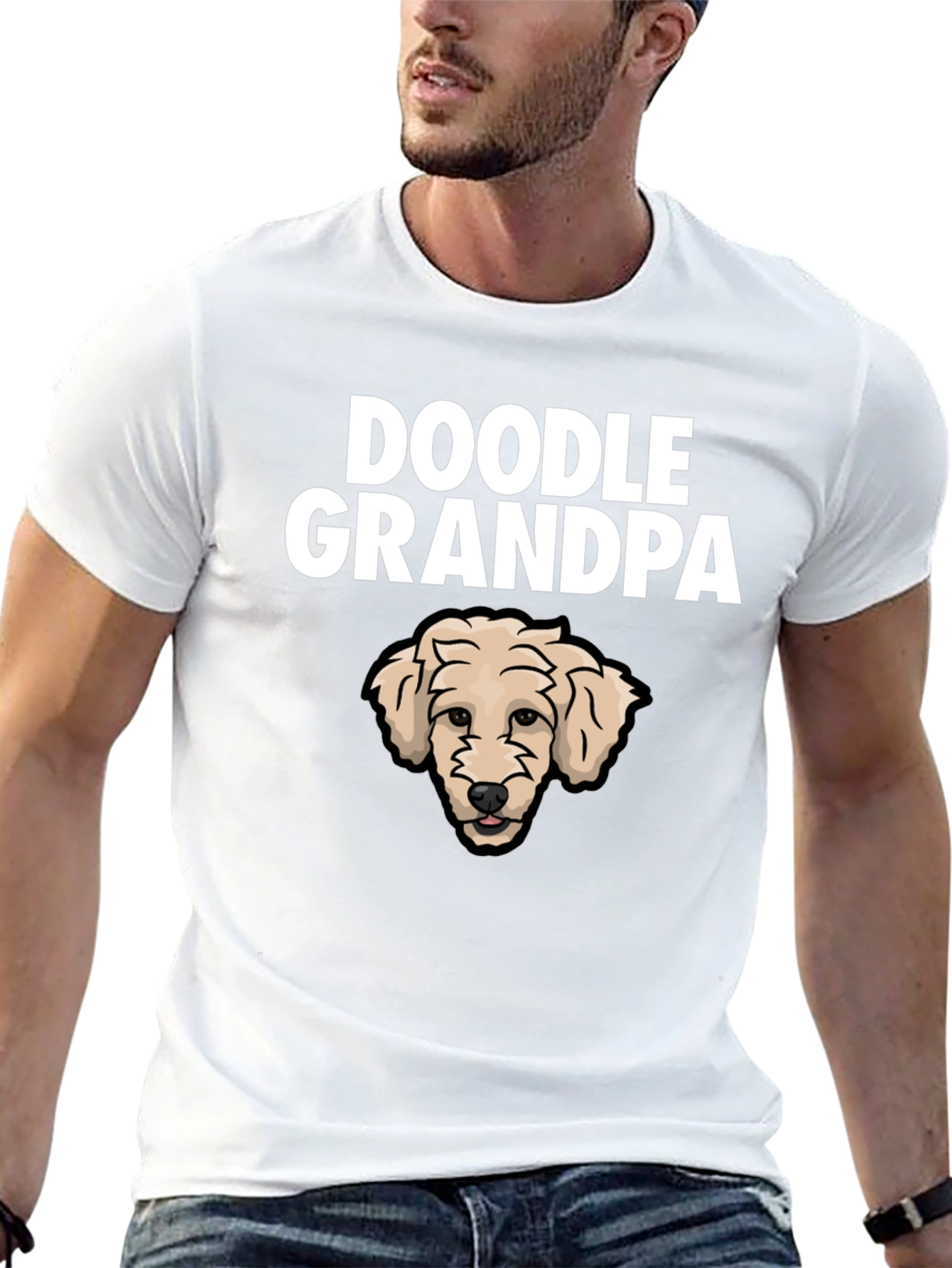 Doodle Grandpa Graphic T-Shirt - Perfect Dog Lover Gift