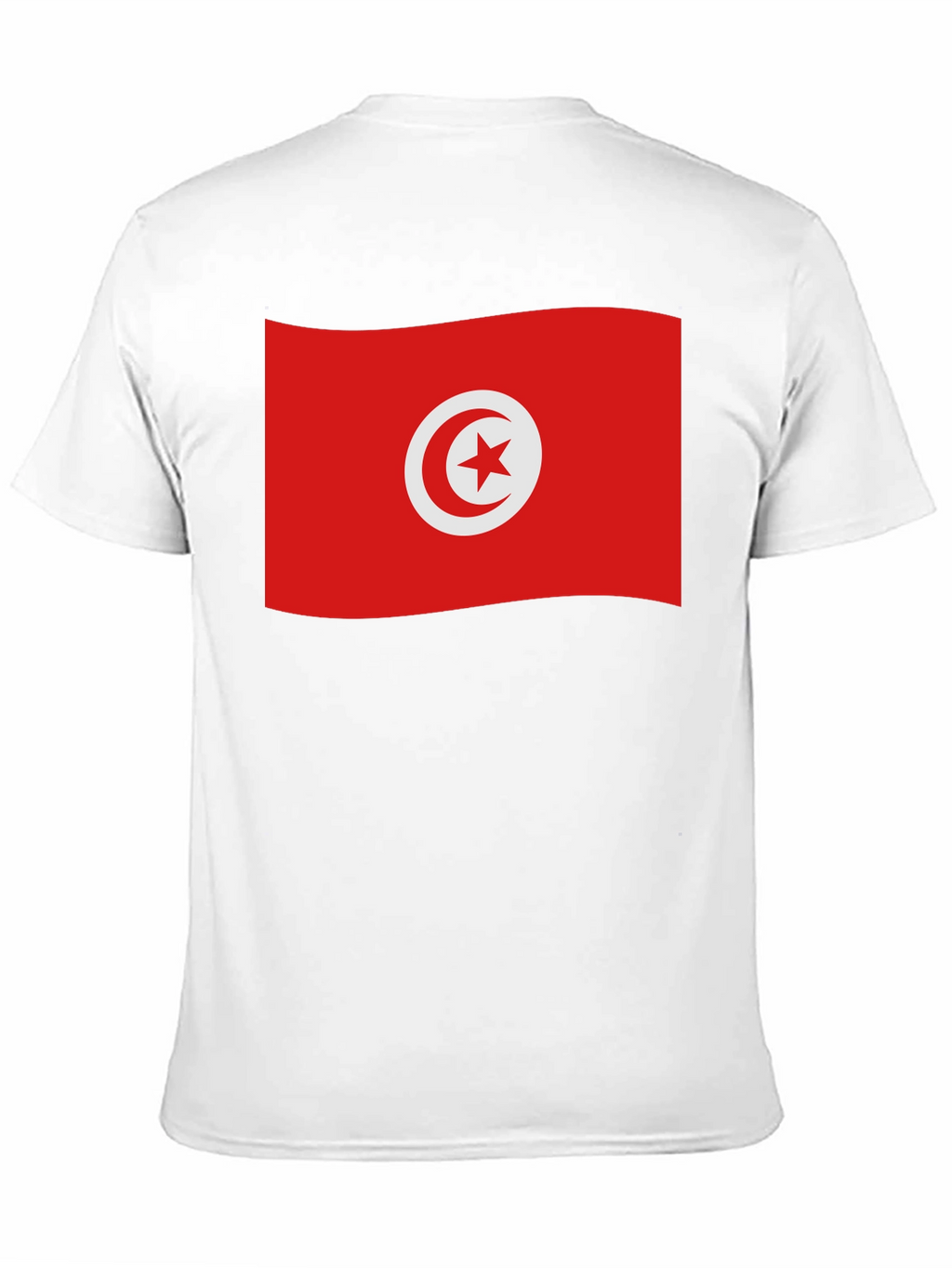 Tunisia Flag T-Shirt - Black Cotton Tee