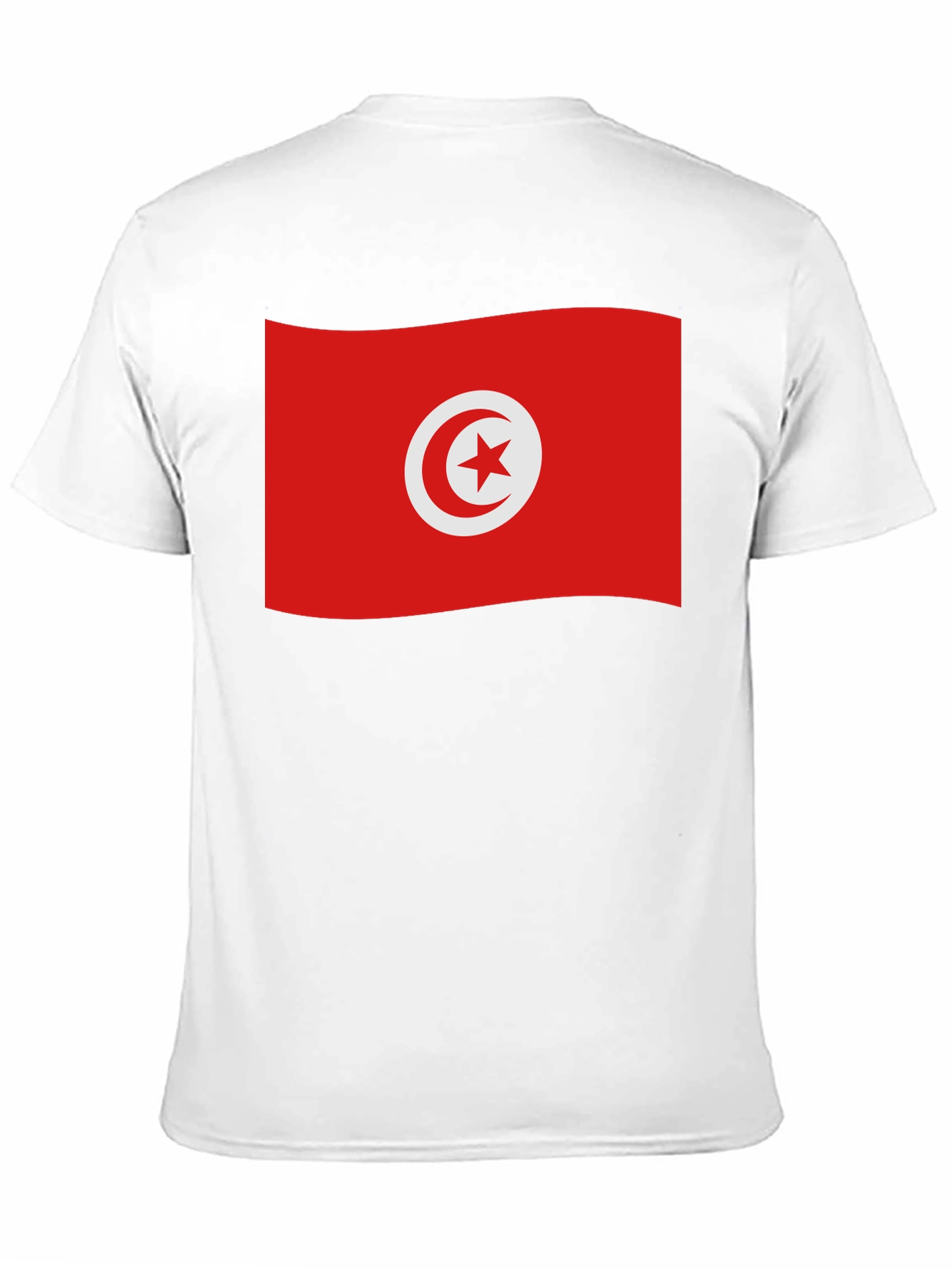 Tunisia Flag T-Shirt - Black Cotton Tee