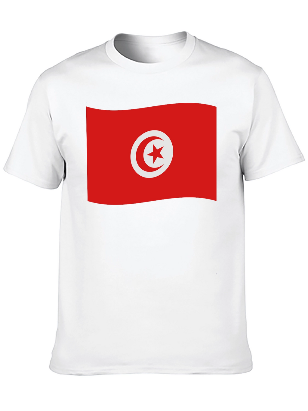 Tunisia Flag T-Shirt - Black Cotton Tee