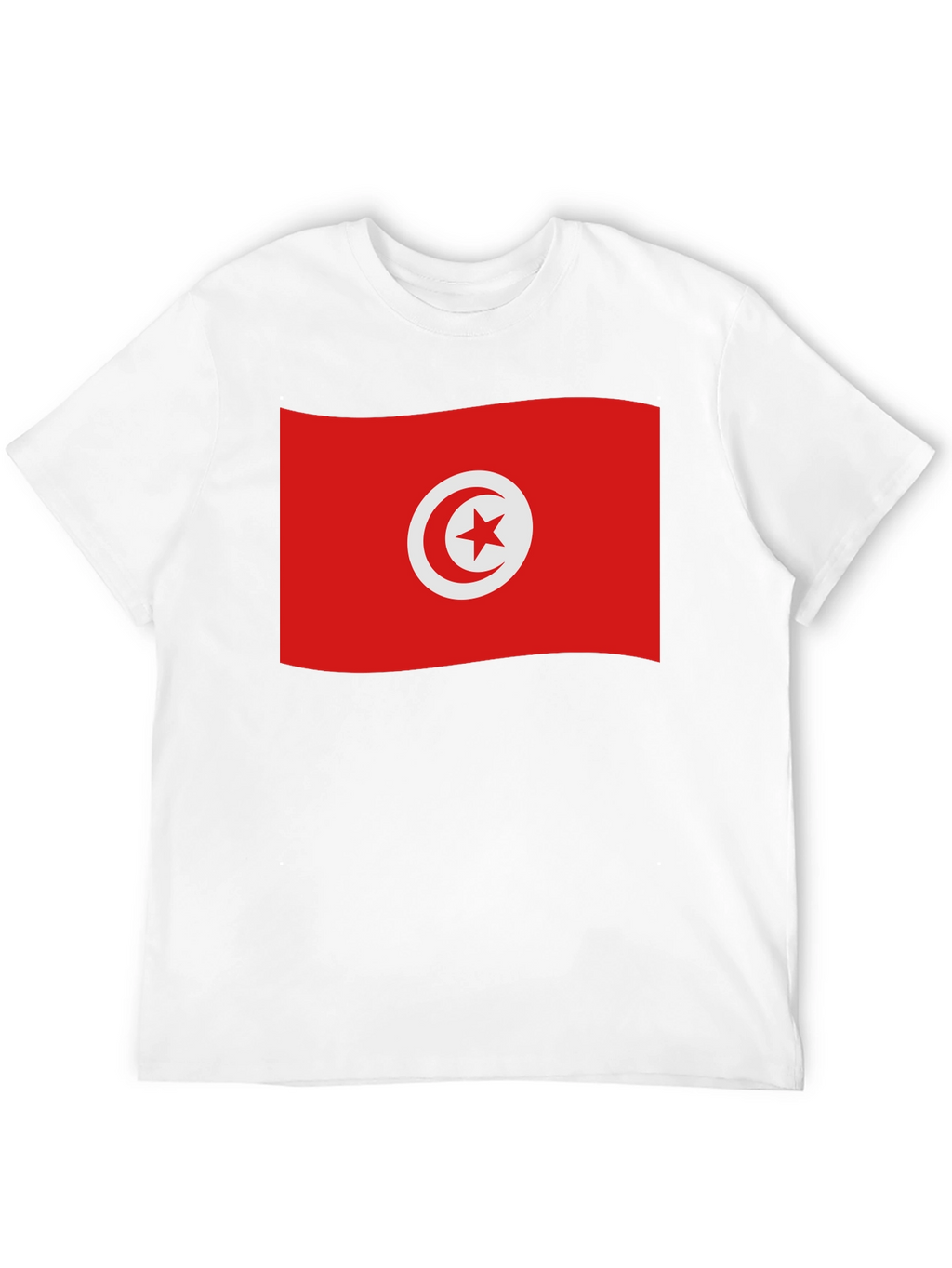 Tunisia Flag T-Shirt - Black Cotton Tee