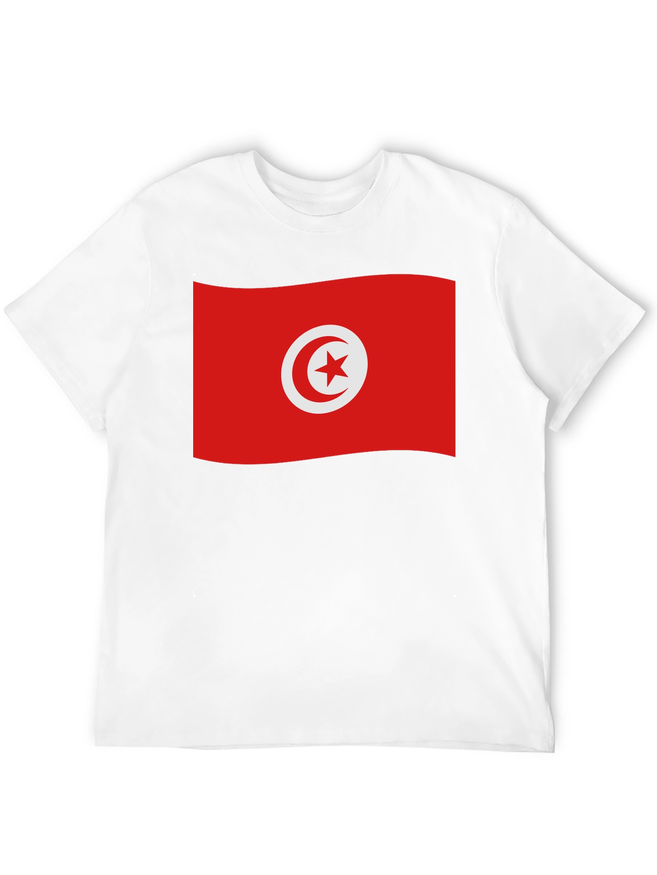 Tunisia Flag T-Shirt - Black Cotton Tee