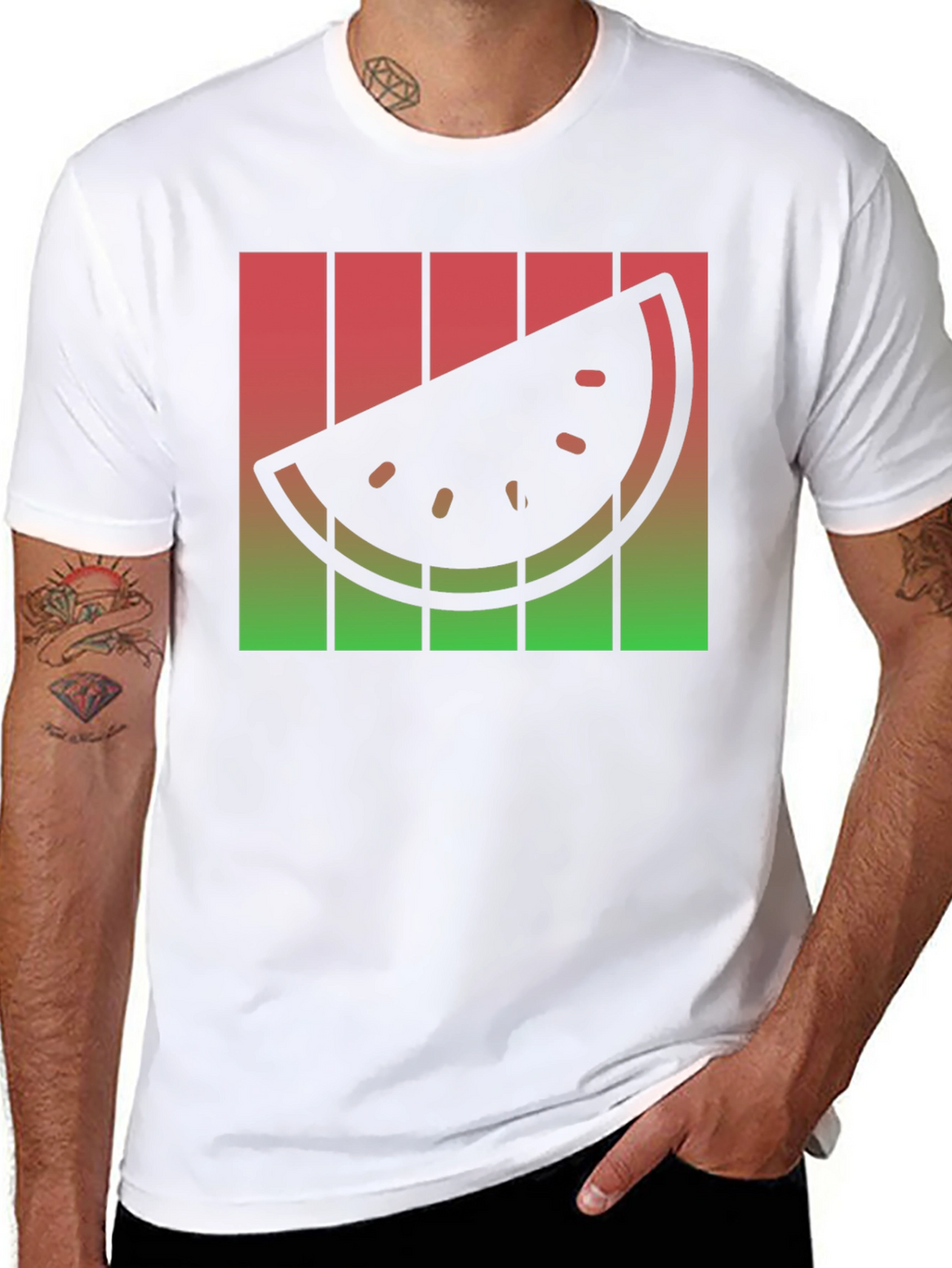 Retro Watermelon Slice T-Shirt