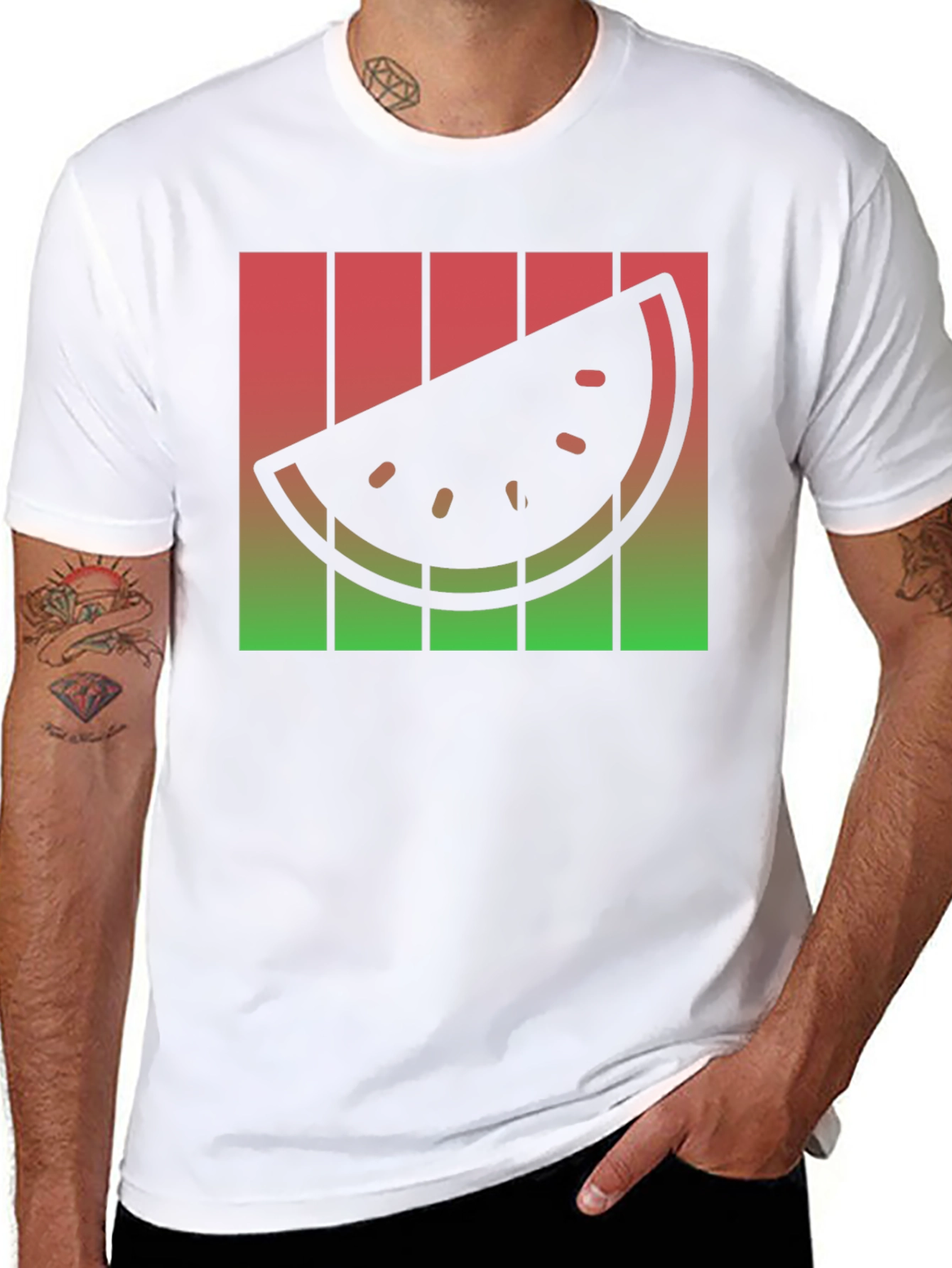 Retro Watermelon Slice T-Shirt