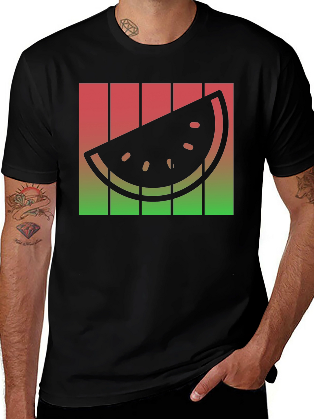 Retro Watermelon Slice T-Shirt