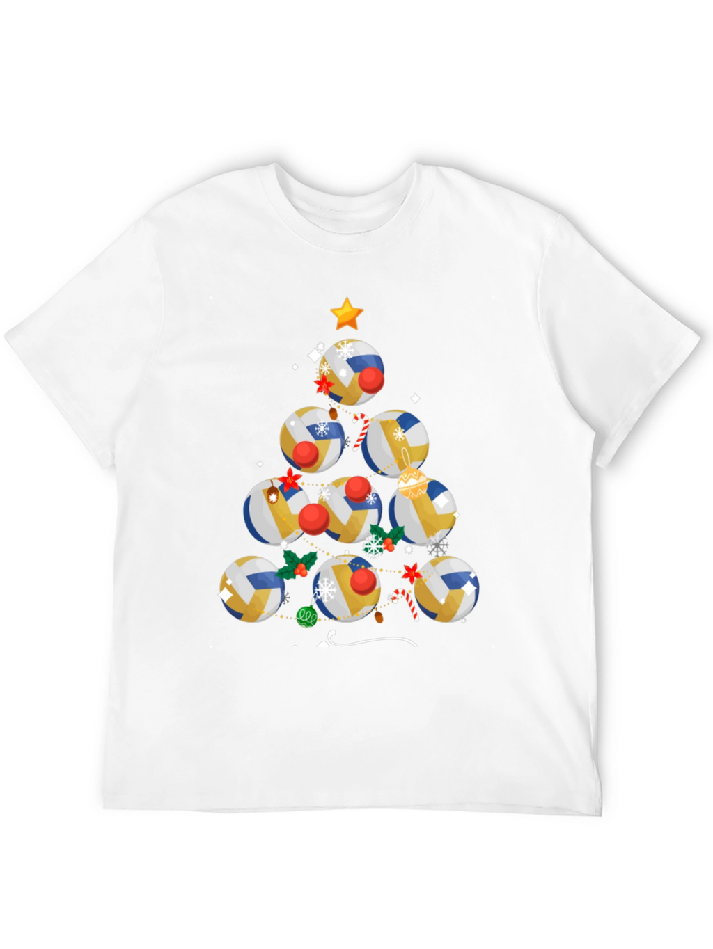Volleyball Christmas Tree T-Shirt