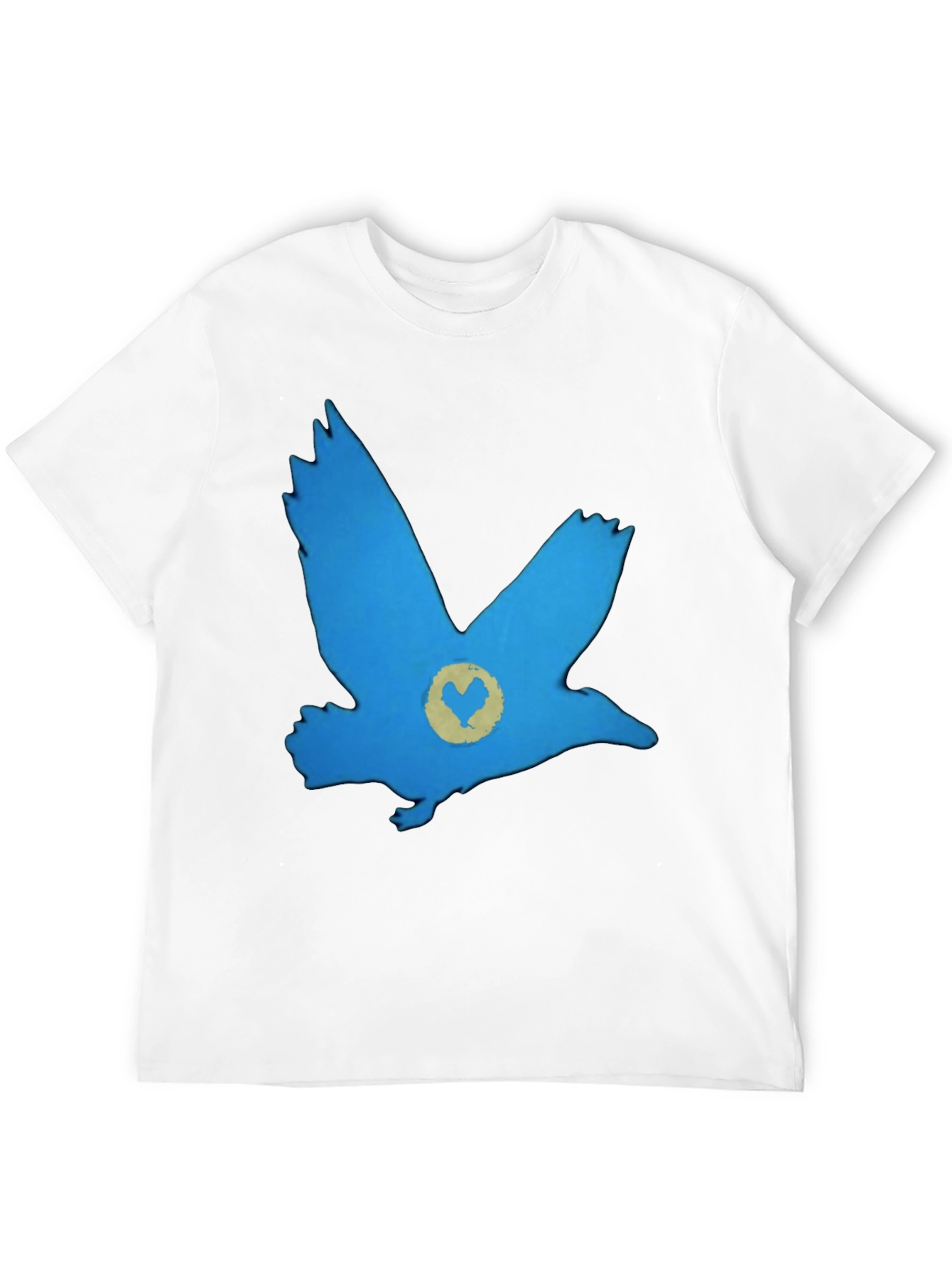 Blue Bird Graphic Black T-Shirt - Casual Comfort