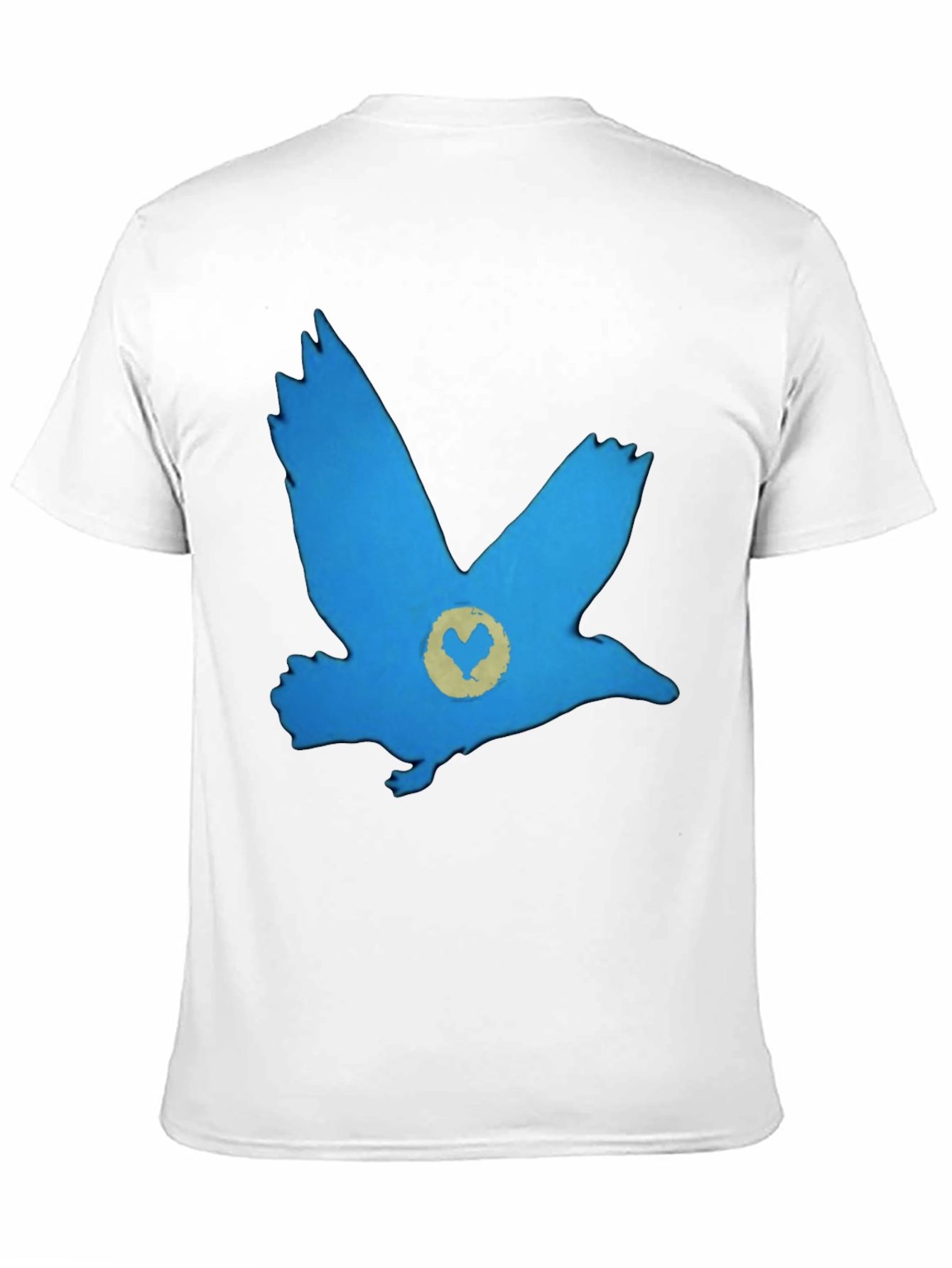 Blue Bird Graphic Black T-Shirt - Casual Comfort