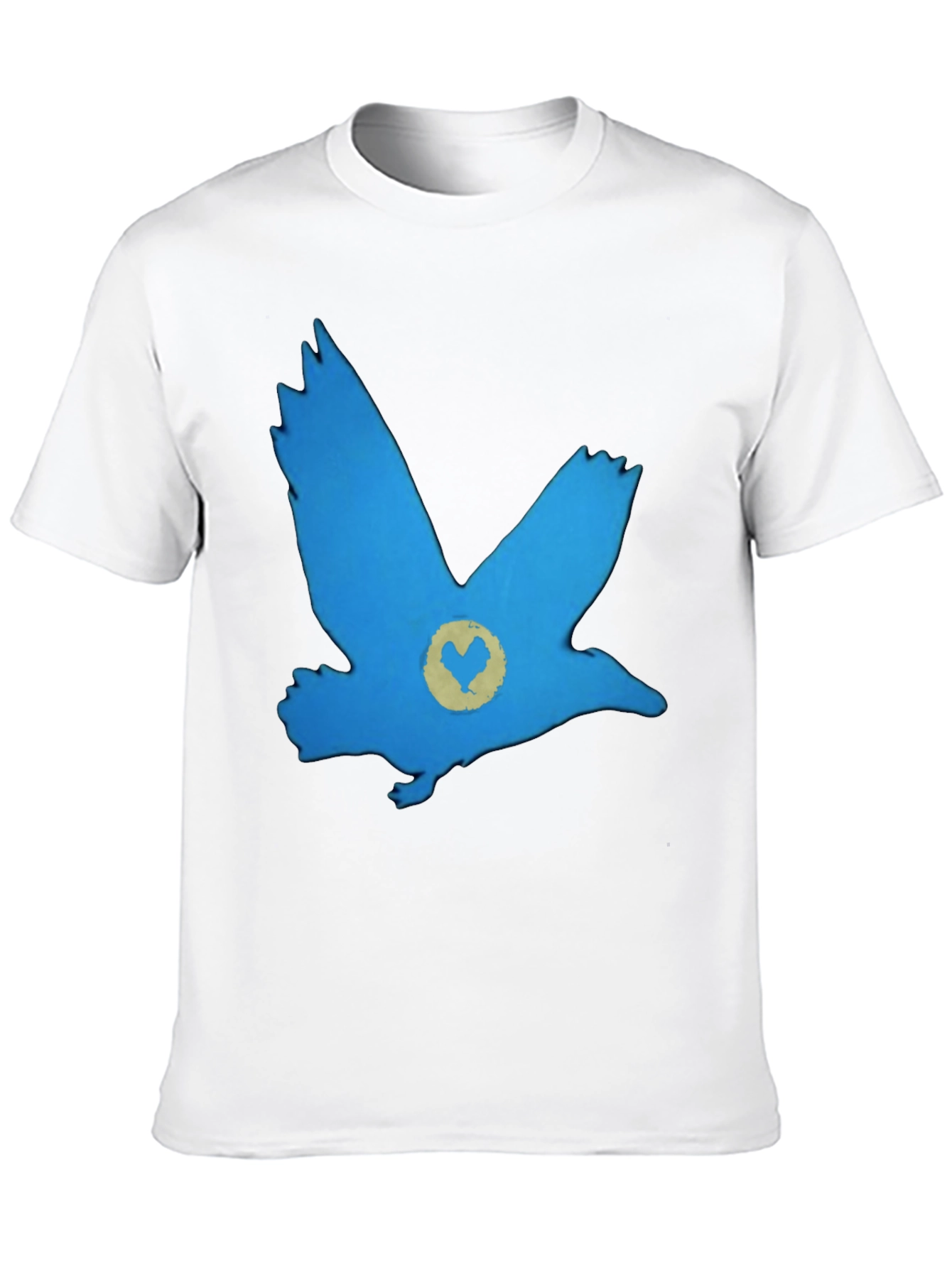 Blue Bird Graphic Black T-Shirt - Casual Comfort