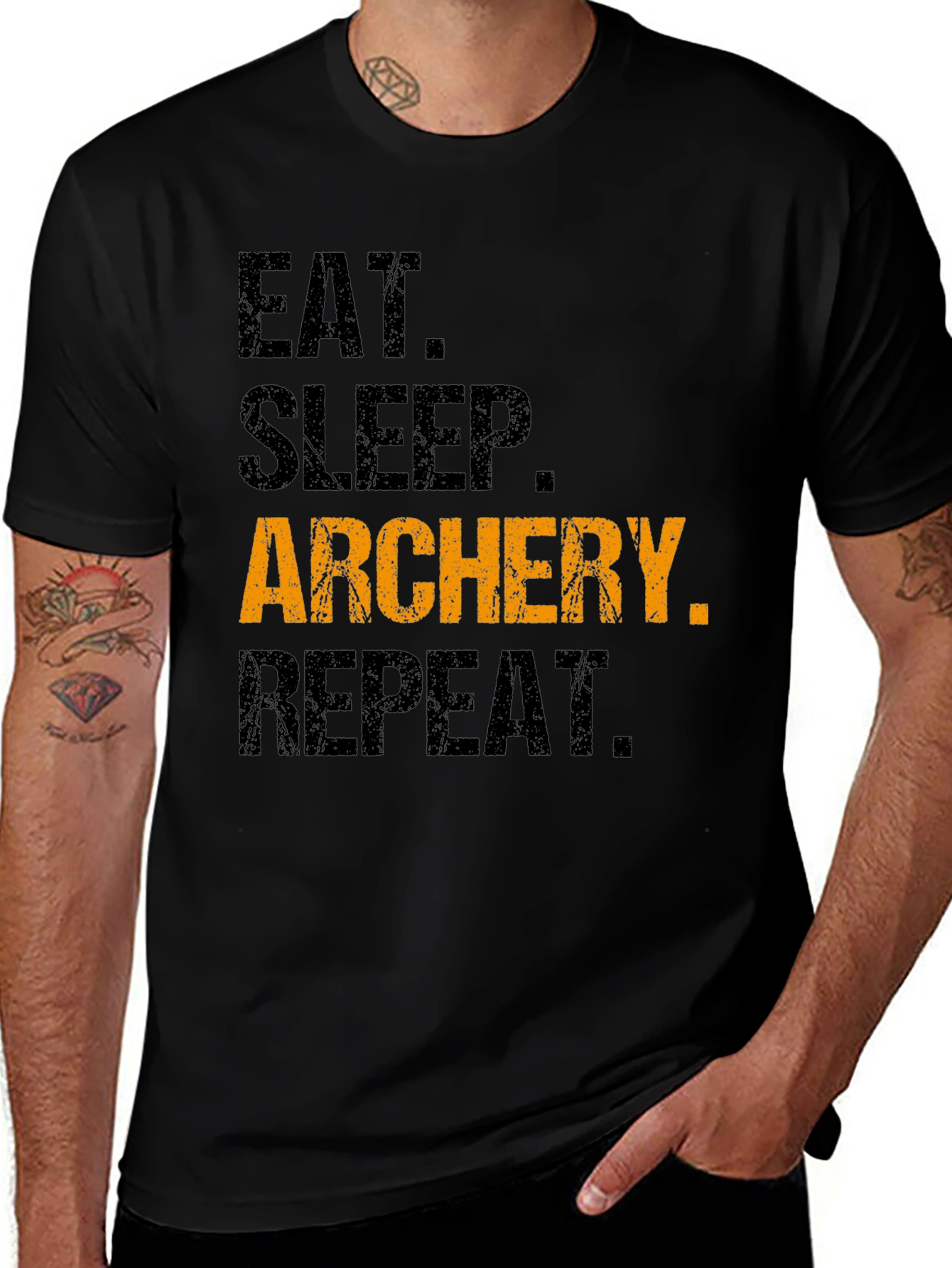 Eat Sleep Archery Repeat T-Shirt - Funny Sports Tee