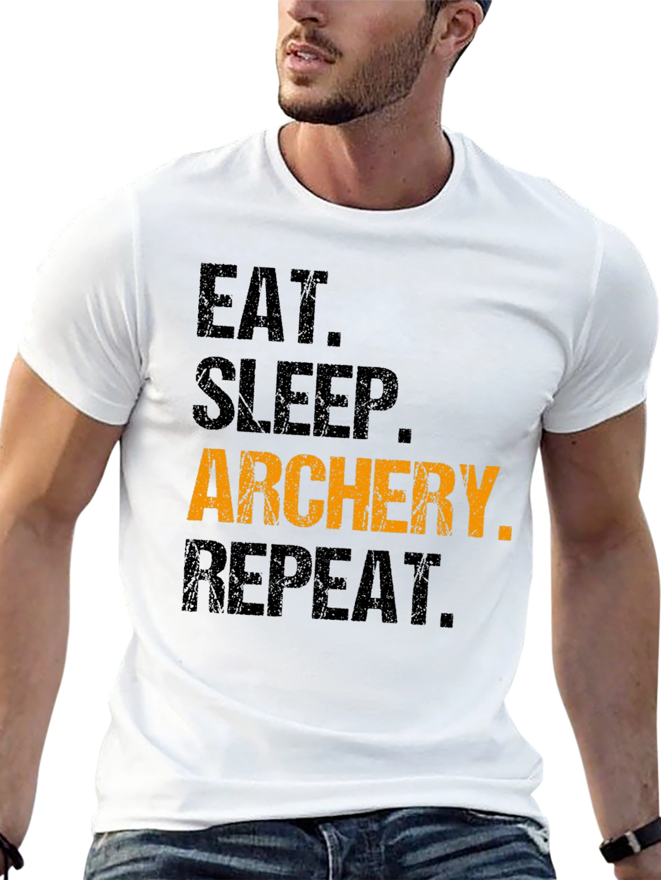 Eat Sleep Archery Repeat T-Shirt - Funny Sports Tee