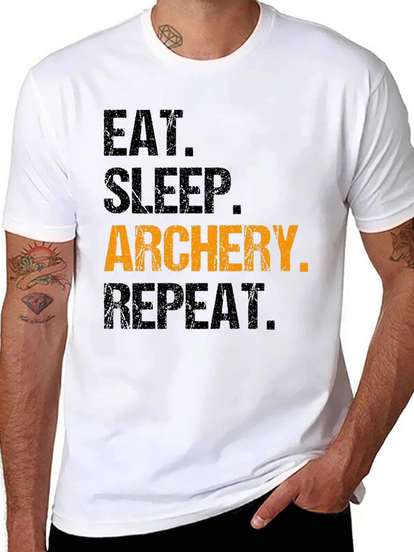 Eat Sleep Archery Repeat T-Shirt - Funny Sports Tee