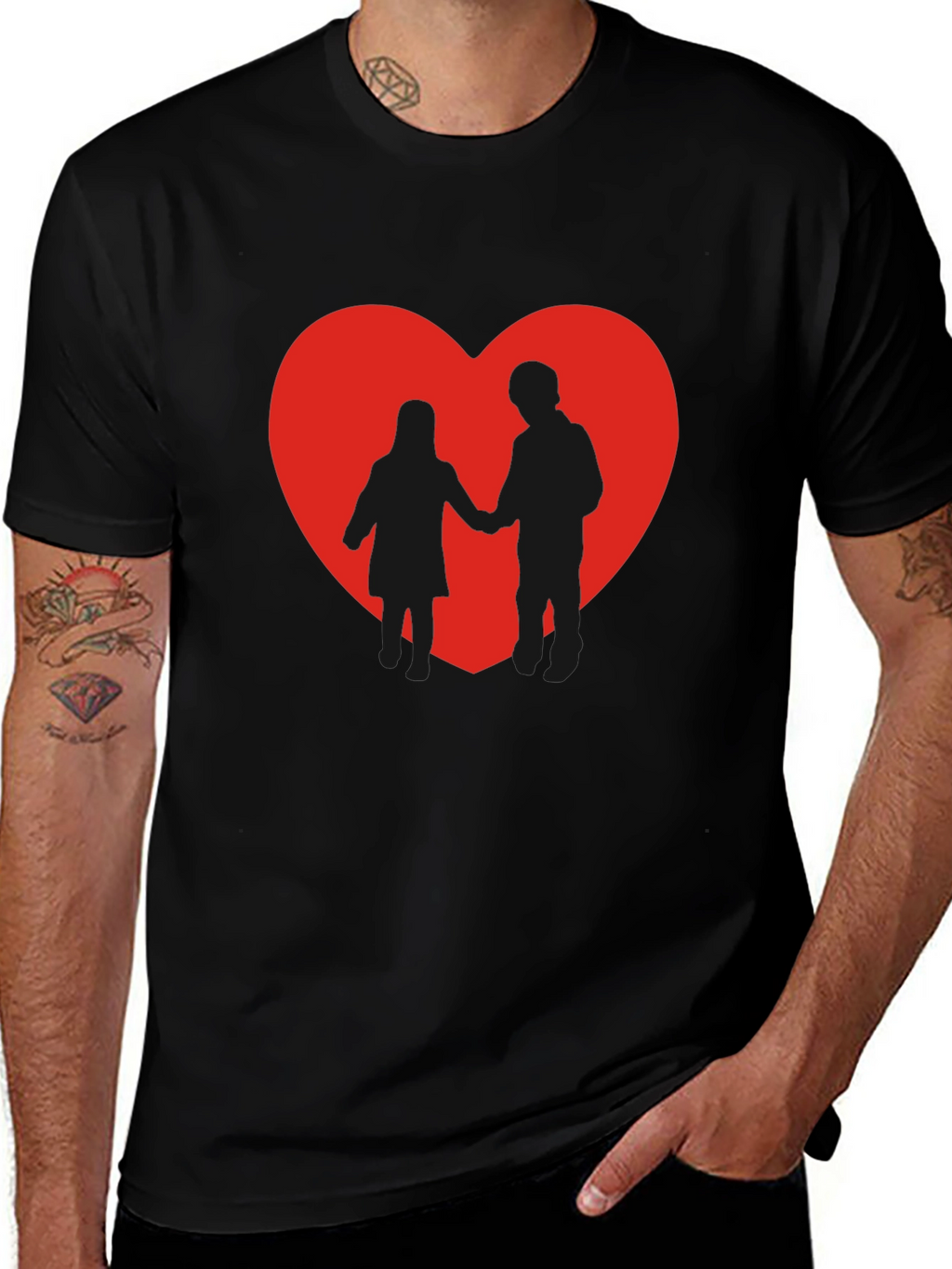 Heart Silhouette Graphic T-Shirt
