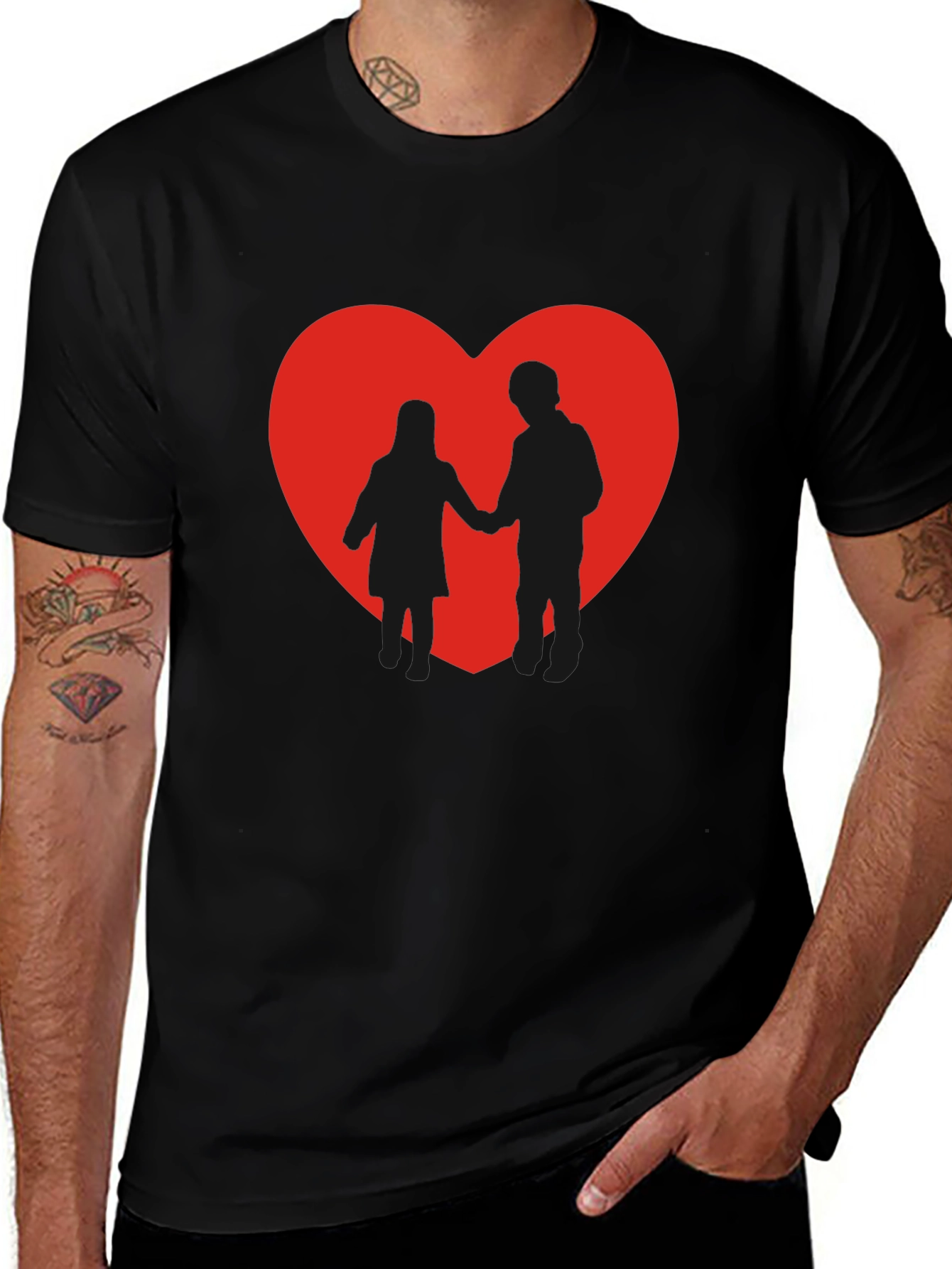 Heart Silhouette Graphic T-Shirt