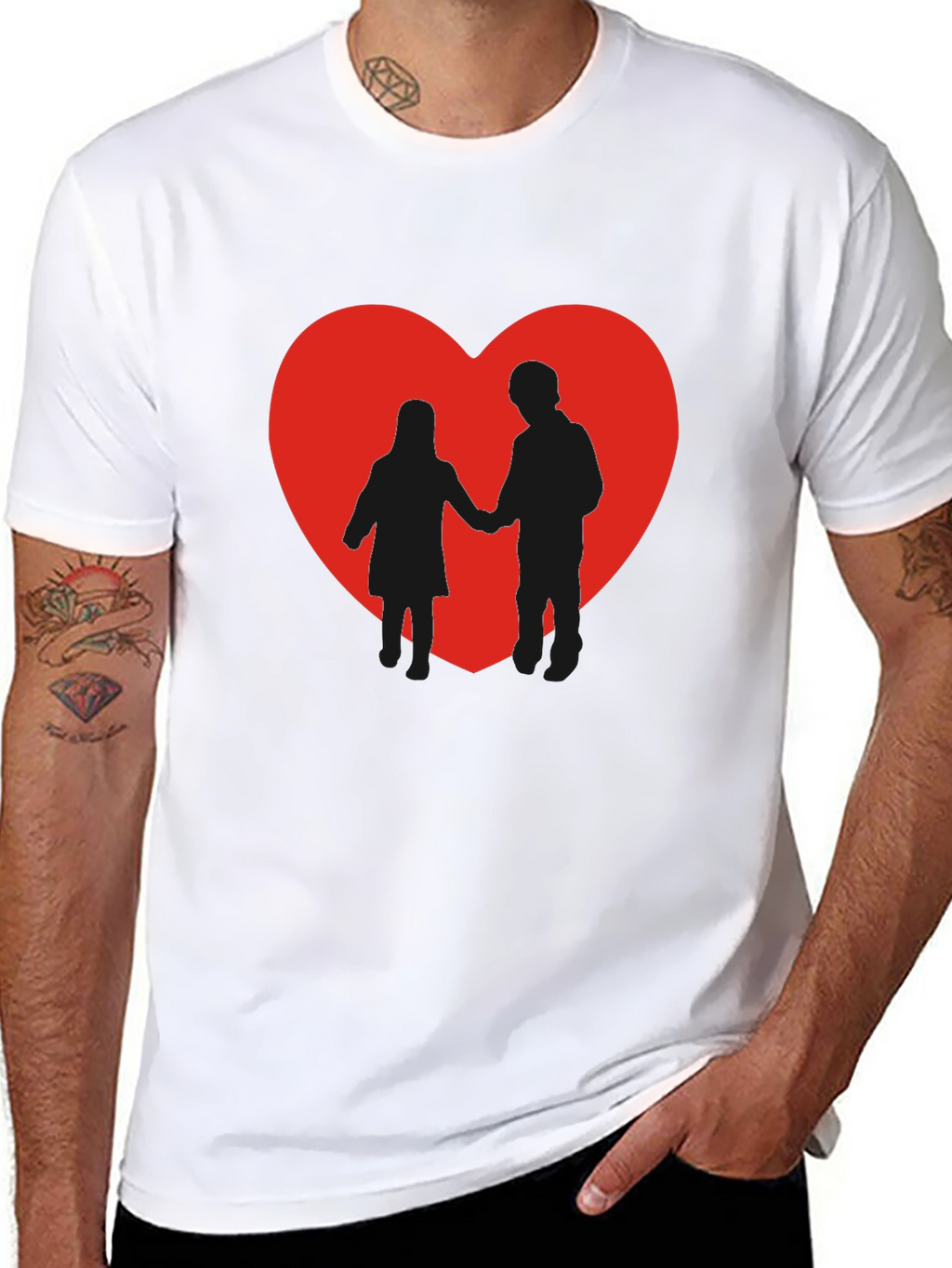 Heart Silhouette Graphic T-Shirt