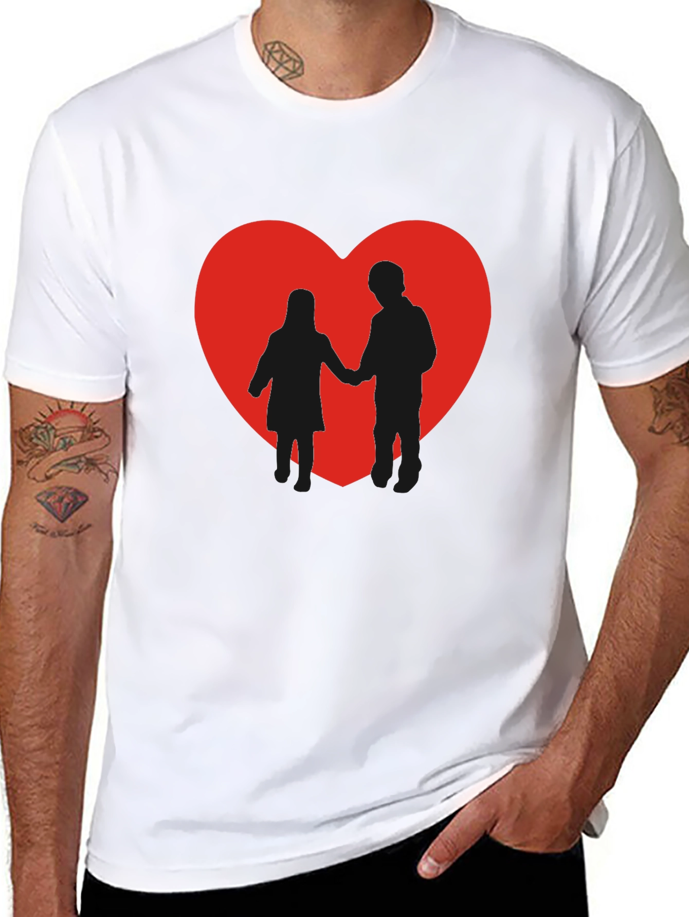 Heart Silhouette Graphic T-Shirt