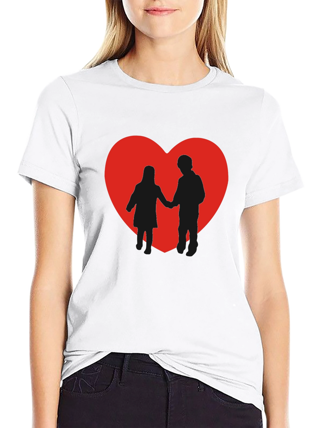 Heart Silhouette Graphic T-Shirt