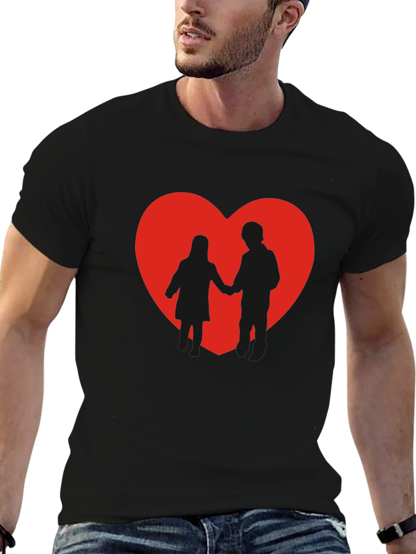 Heart Silhouette Graphic T-Shirt