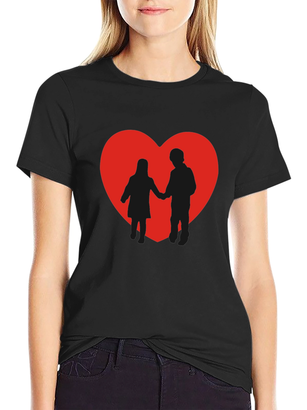Heart Silhouette Graphic T-Shirt