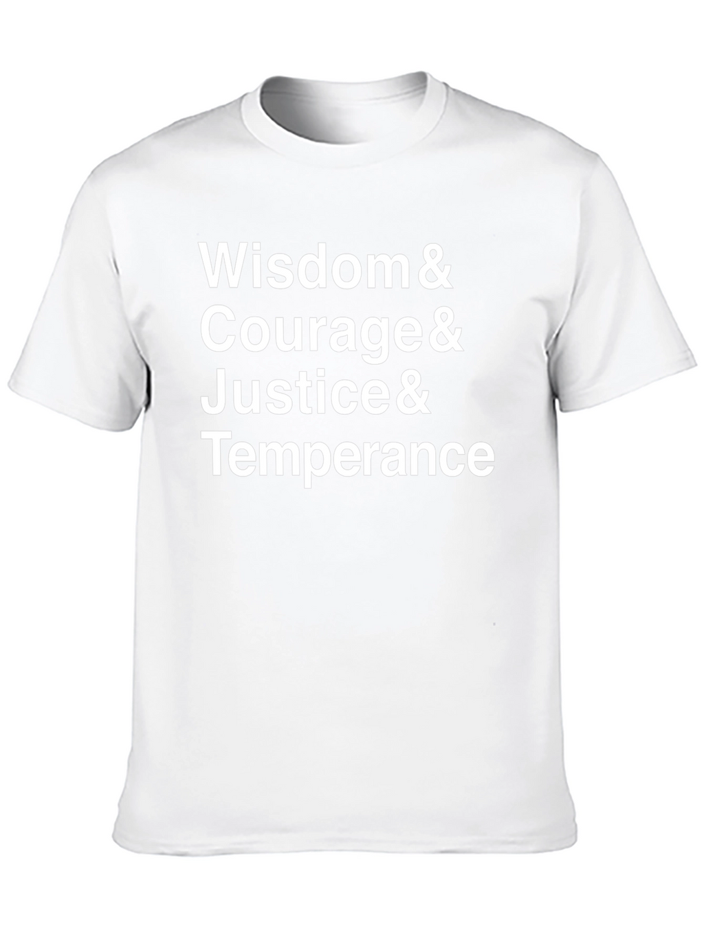 Virtues T-Shirt: Wisdom Courage Justice Temperance