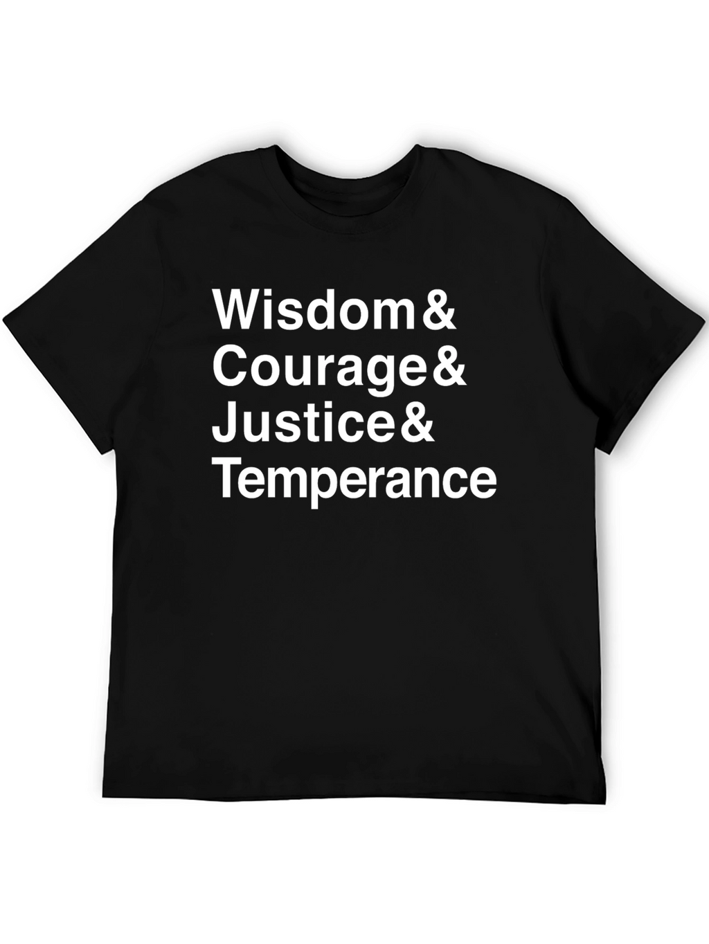 Virtues T-Shirt: Wisdom Courage Justice Temperance