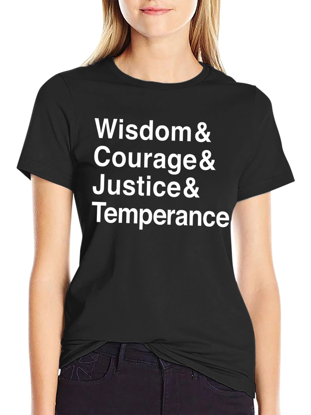 Virtues T-Shirt: Wisdom Courage Justice Temperance
