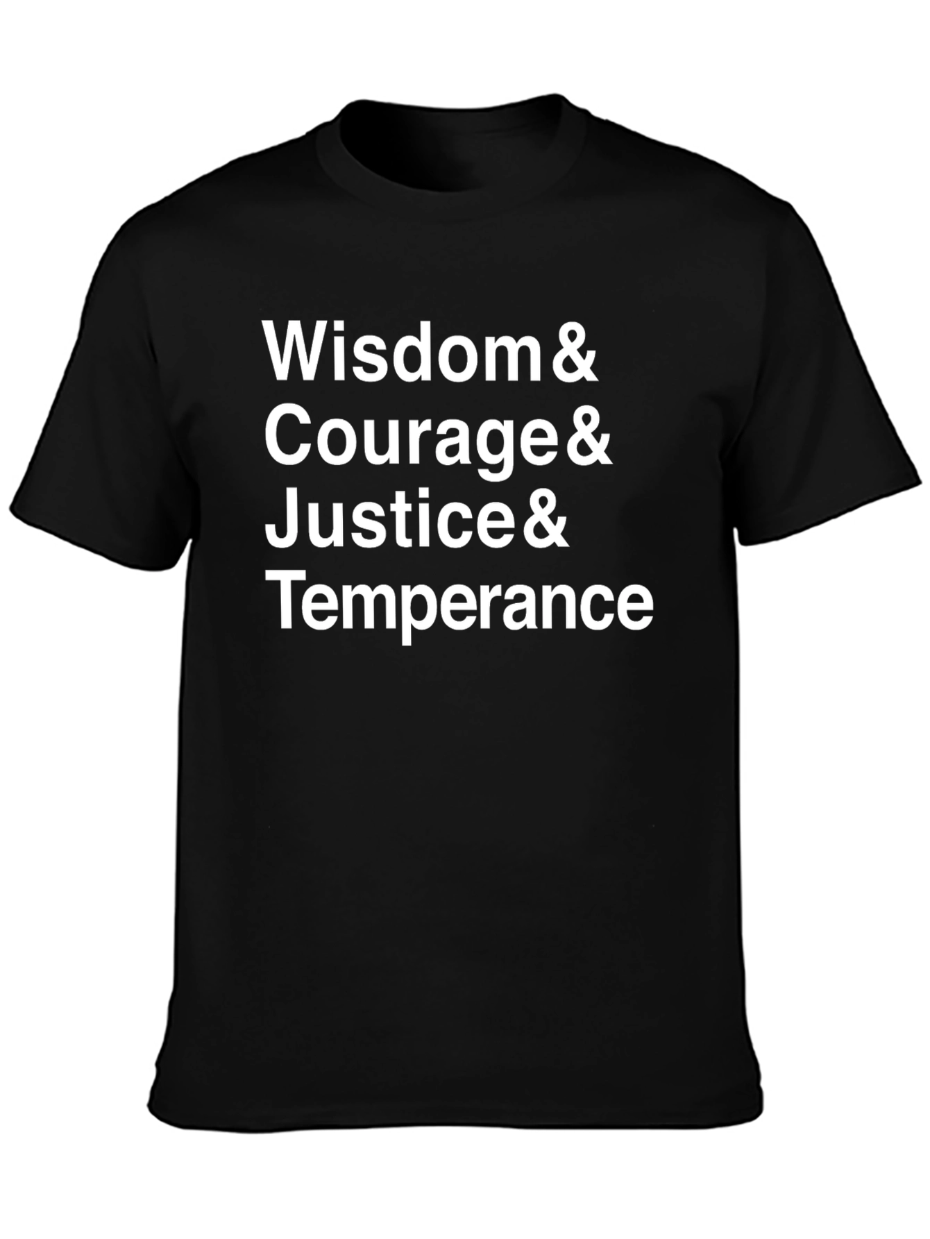 Virtues T-Shirt: Wisdom Courage Justice Temperance