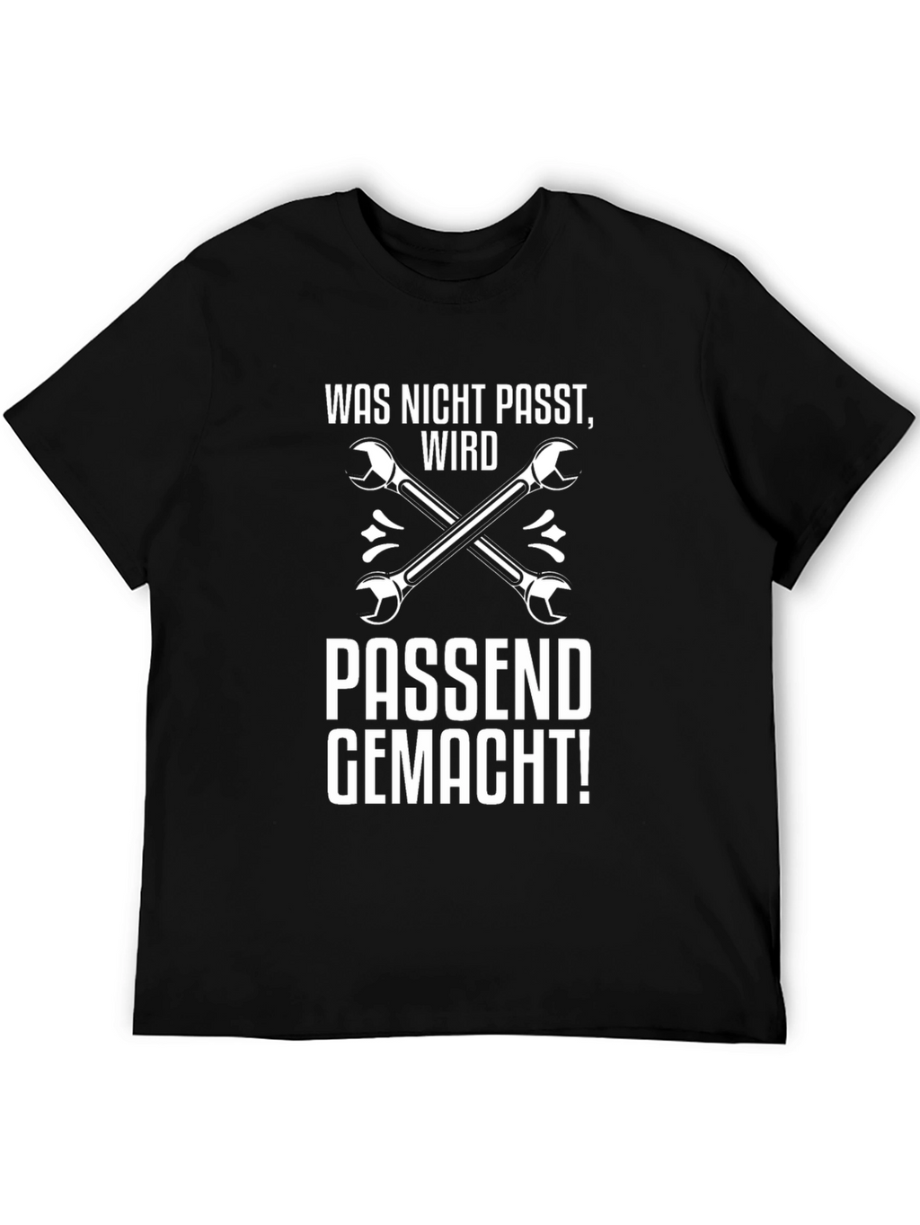 Black Wrench Graphic Tee - Was Nicht Passt Design