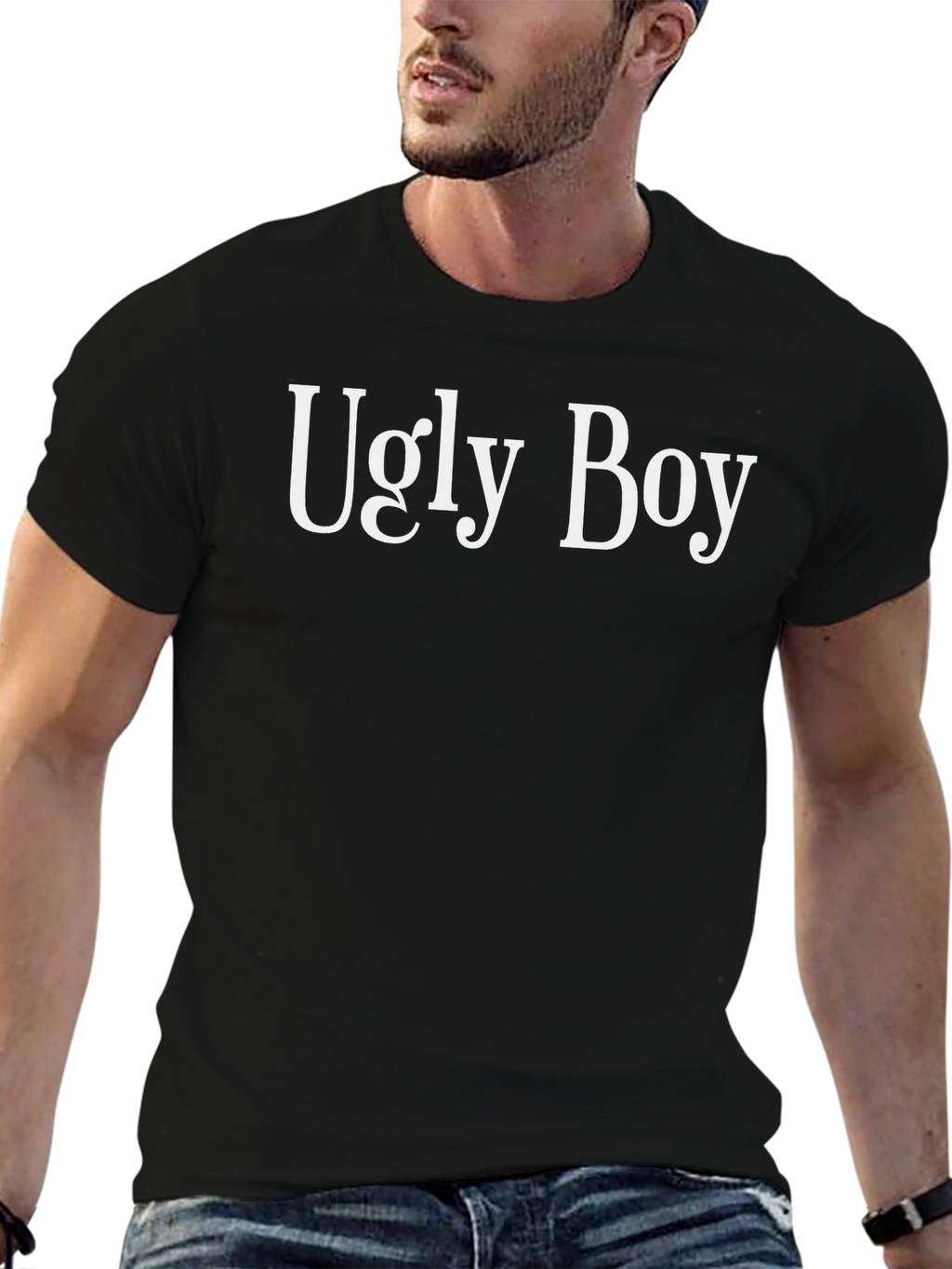 Ugly Boy Graphic Tee - Classic Crew Neck T-Shirt