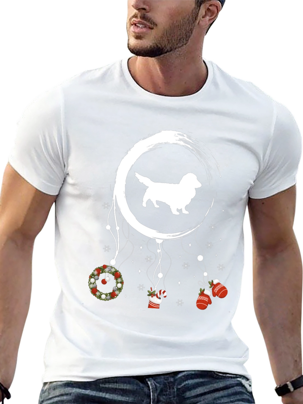 Festive Dachshund Dreamcatcher Graphic Tee