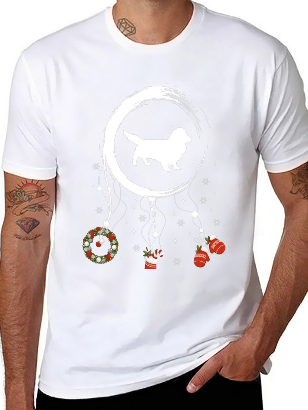 Festive Dachshund Dreamcatcher Graphic Tee