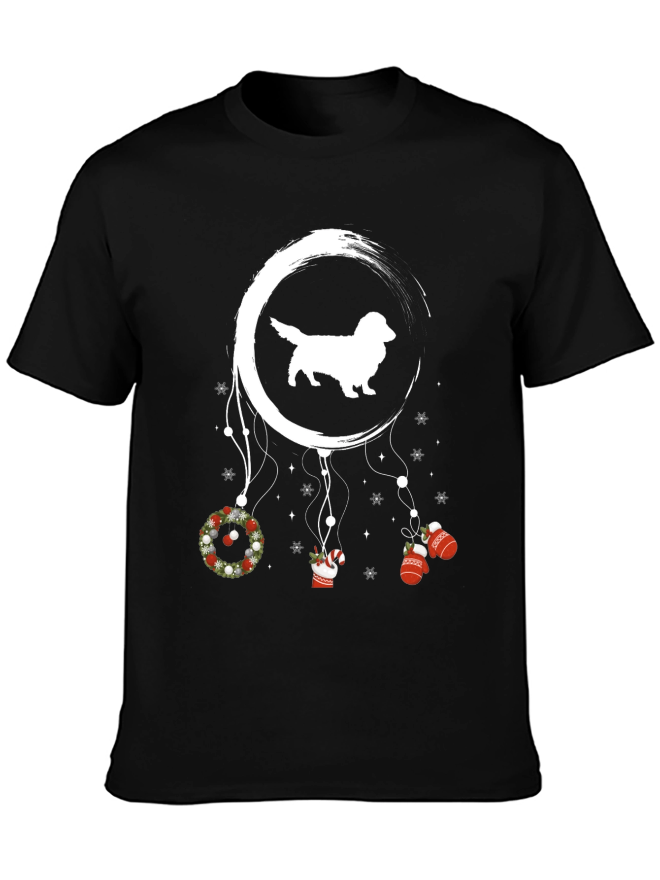 Festive Dachshund Dreamcatcher Graphic Tee