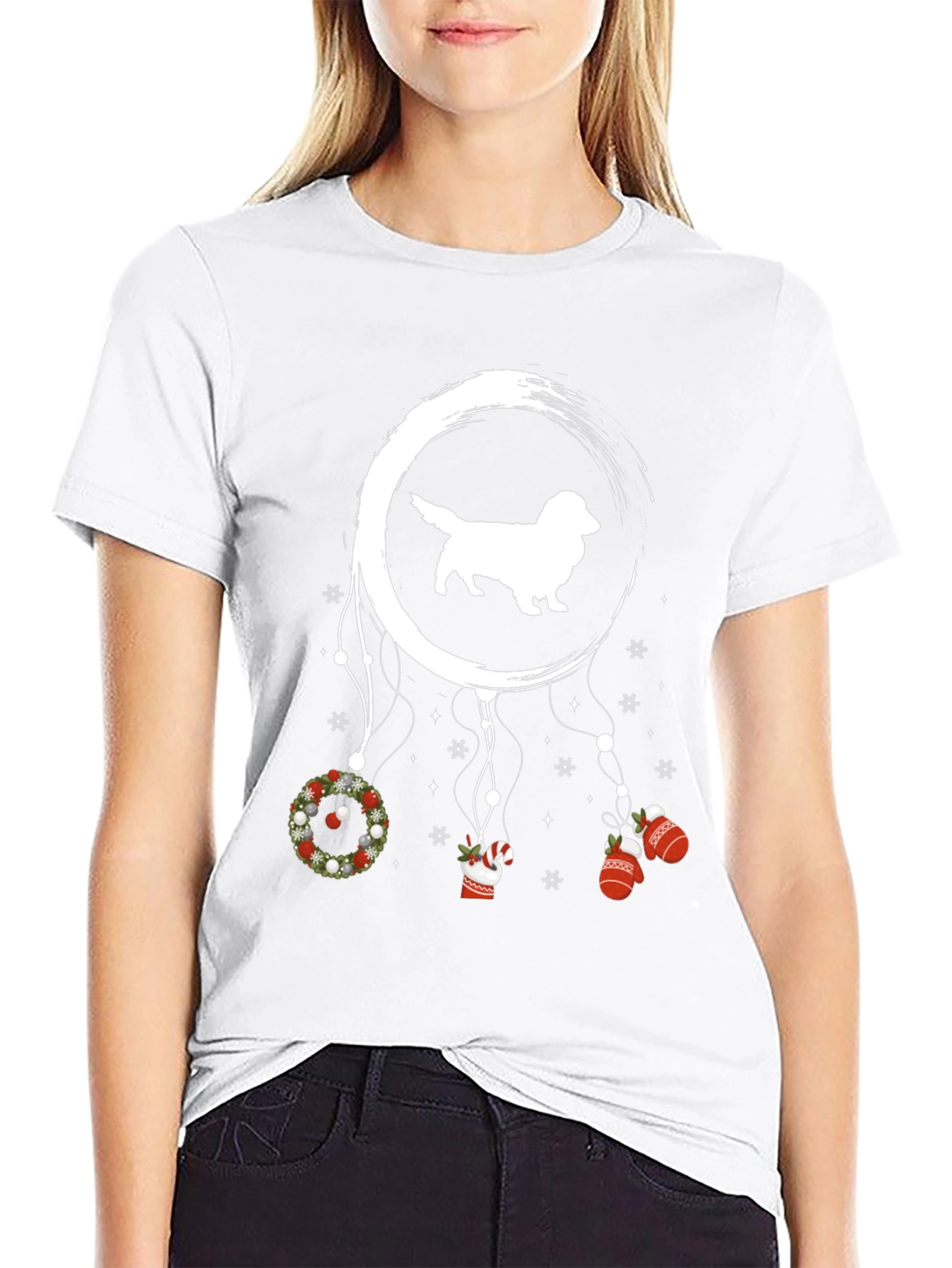 Festive Dachshund Dreamcatcher Graphic Tee