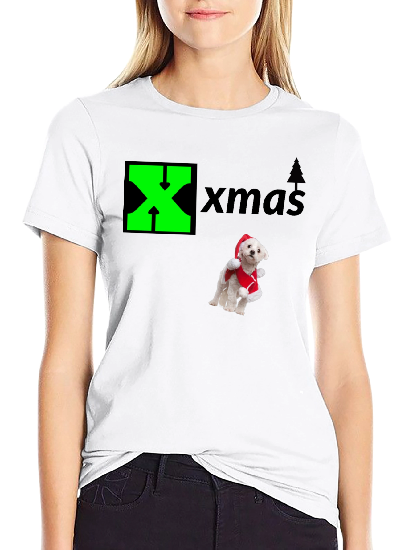 Xmas Dog Santa T-Shirt