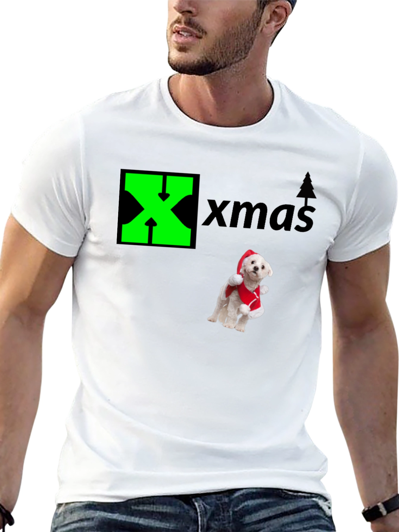 Xmas Dog Santa T-Shirt